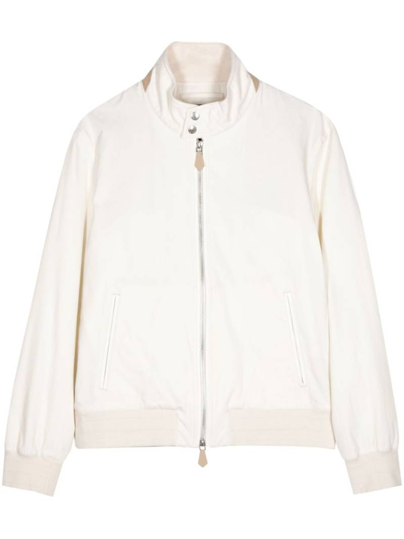 Man On The Boon. cotton-silk blend bomber jacke - White von Man On The Boon.