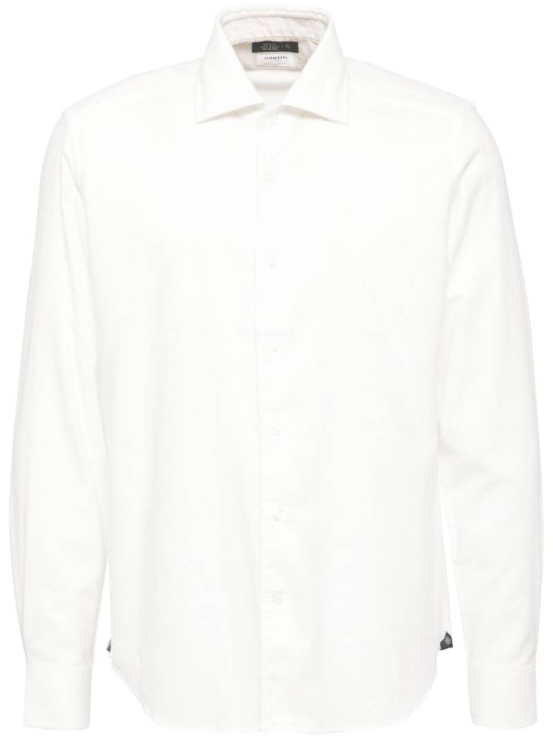 Man On The Boon. flannel long-sleeves shirt - White von Man On The Boon.