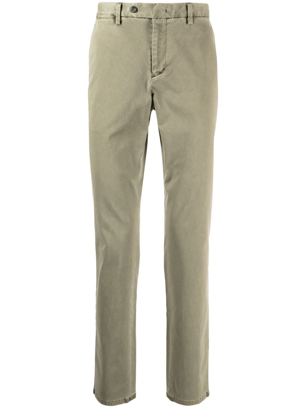 Man On The Boon. garment-dyed cotton-blend trousers - Green von Man On The Boon.