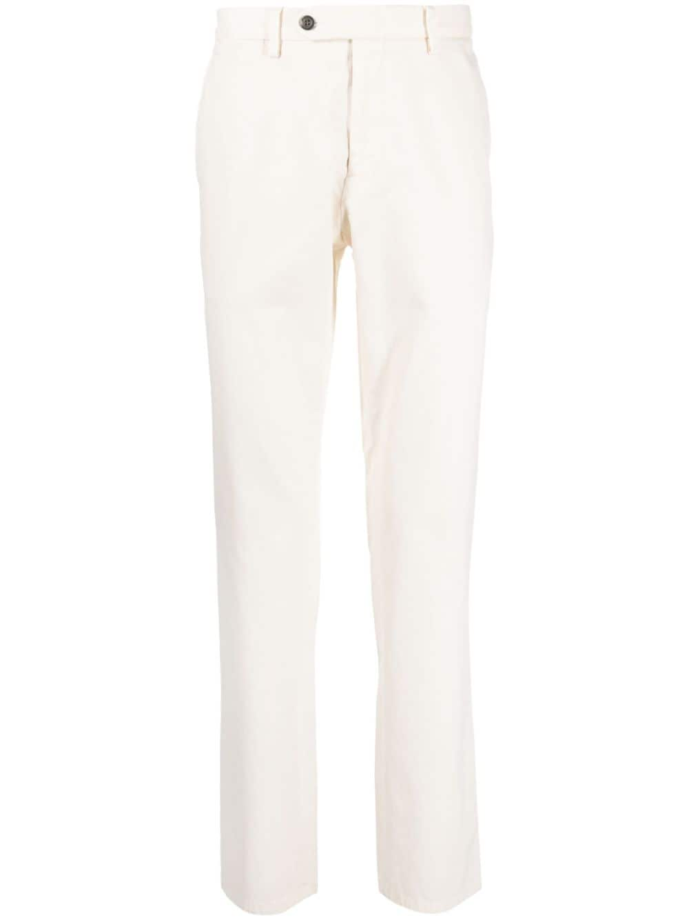 Man On The Boon. garment-dyed cotton-blend trousers - White von Man On The Boon.