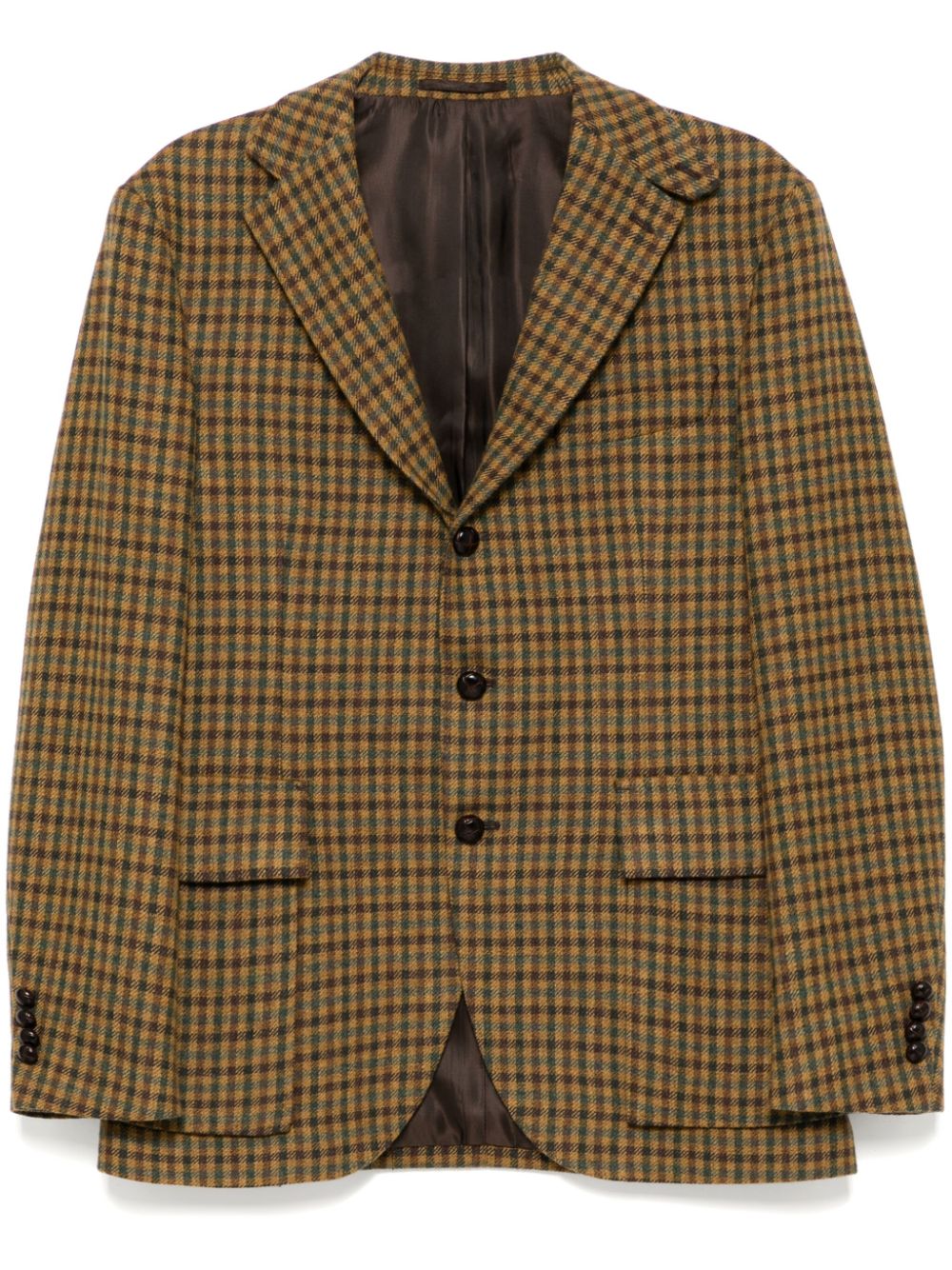 Man On The Boon. gingham checked single-breasted blazer - Yellow von Man On The Boon.