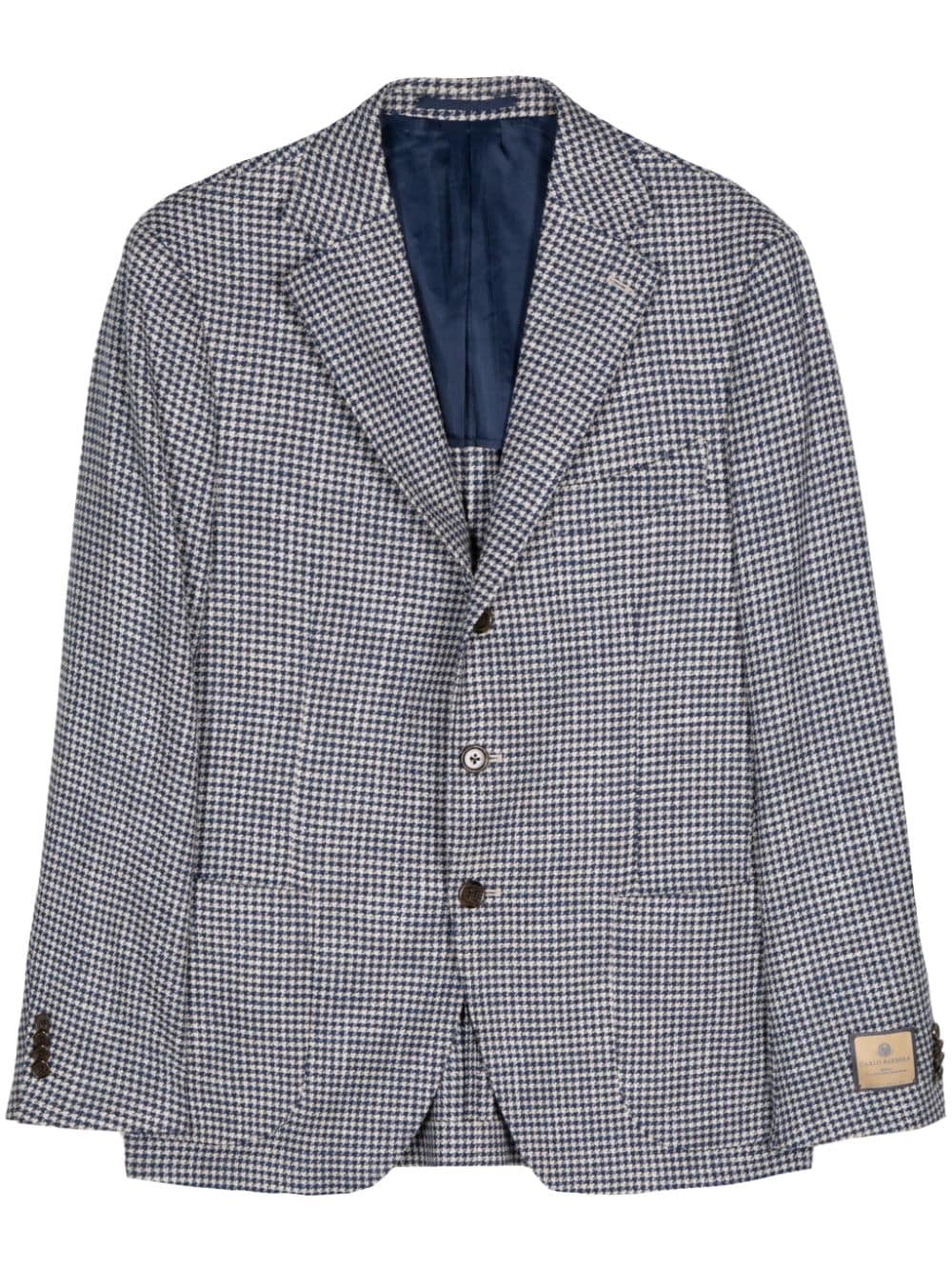 Man On The Boon. houndstooth single-breasted jacket - Blue von Man On The Boon.