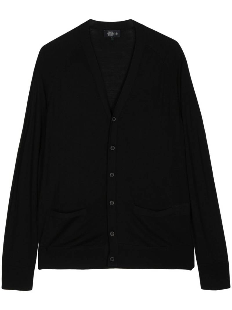 Man On The Boon. knitted wool cardigan - Black von Man On The Boon.