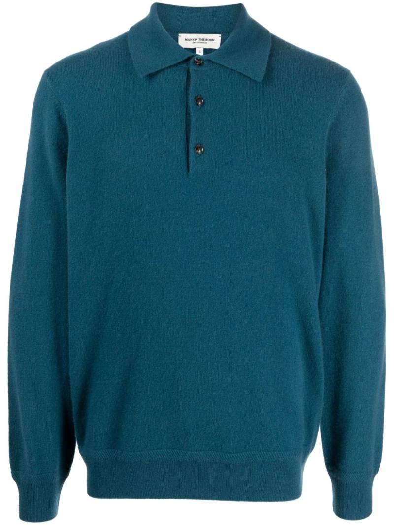 Man On The Boon. polo-collar cashmere jumper - Blue von Man On The Boon.