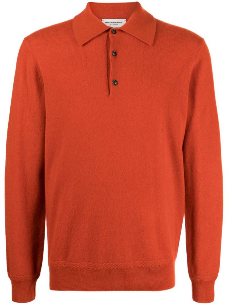 Man On The Boon. polo-collar cashmere jumper - Orange von Man On The Boon.