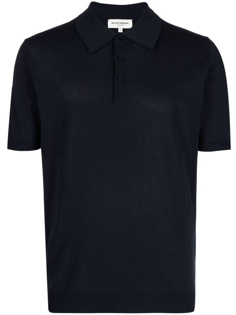 Man On The Boon. short-sleeve knitted polo shirt - Blue von Man On The Boon.