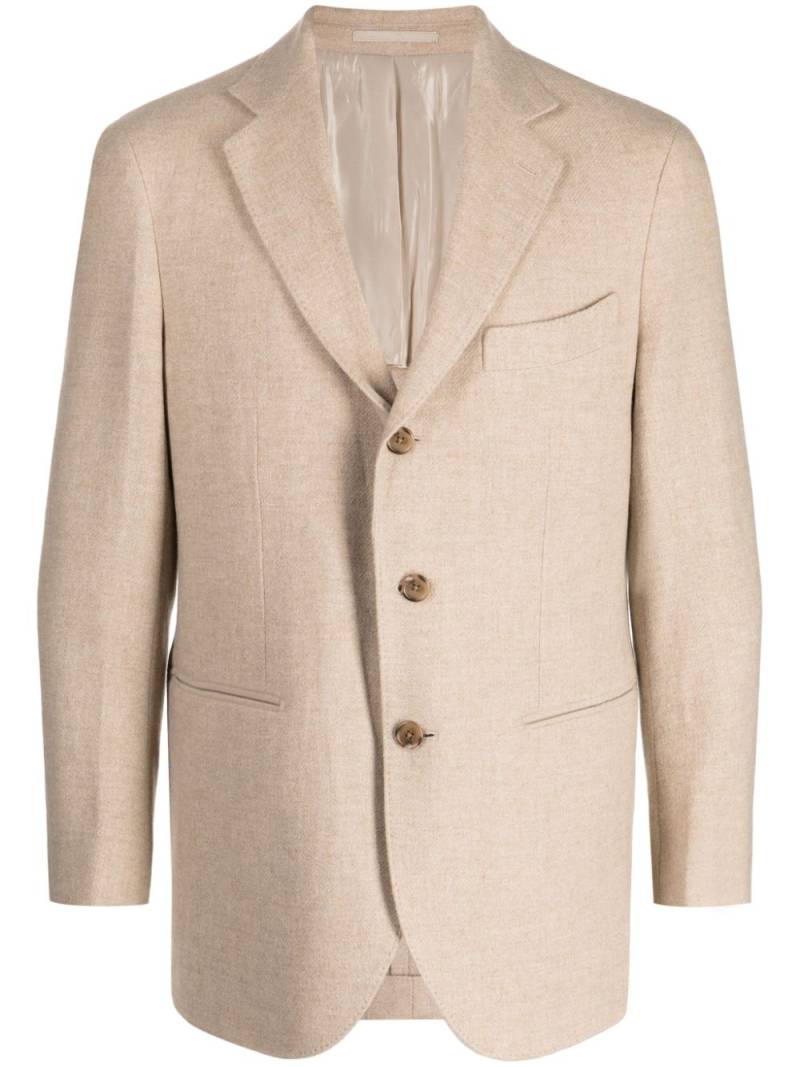 Man On The Boon. single-breasted wool blend blazer - Neutrals von Man On The Boon.