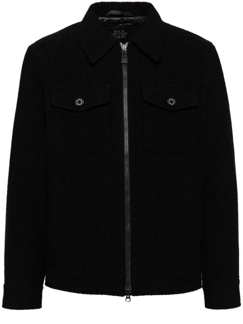 Man On The Boon. textured multi-pockets jacket - Black von Man On The Boon.