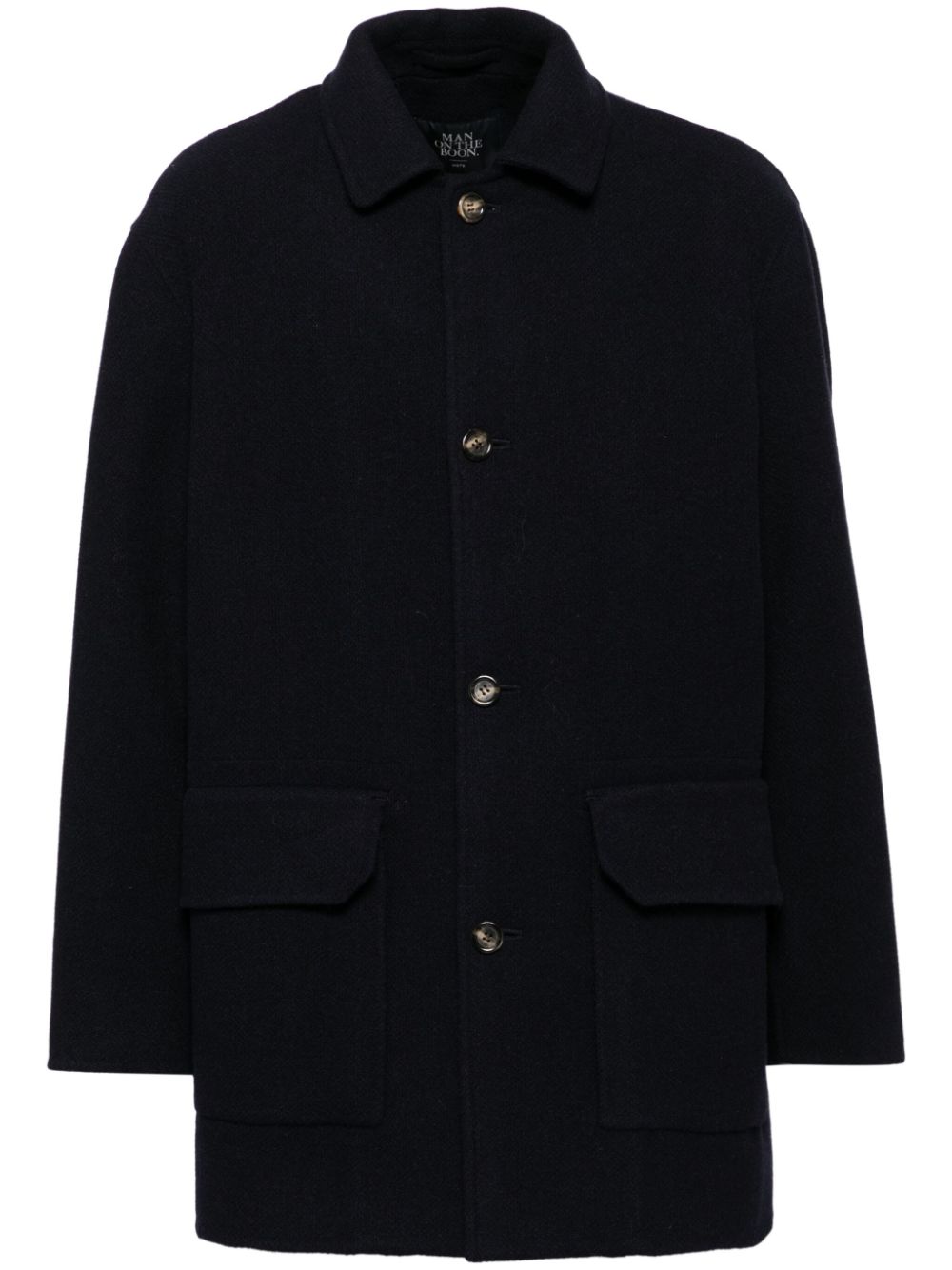 Man On The Boon. tweed wool coat - Blue von Man On The Boon.