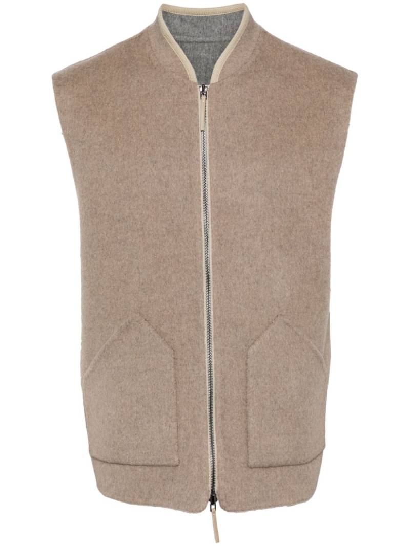 Man On The Boon. zip-up vest - Neutrals von Man On The Boon.