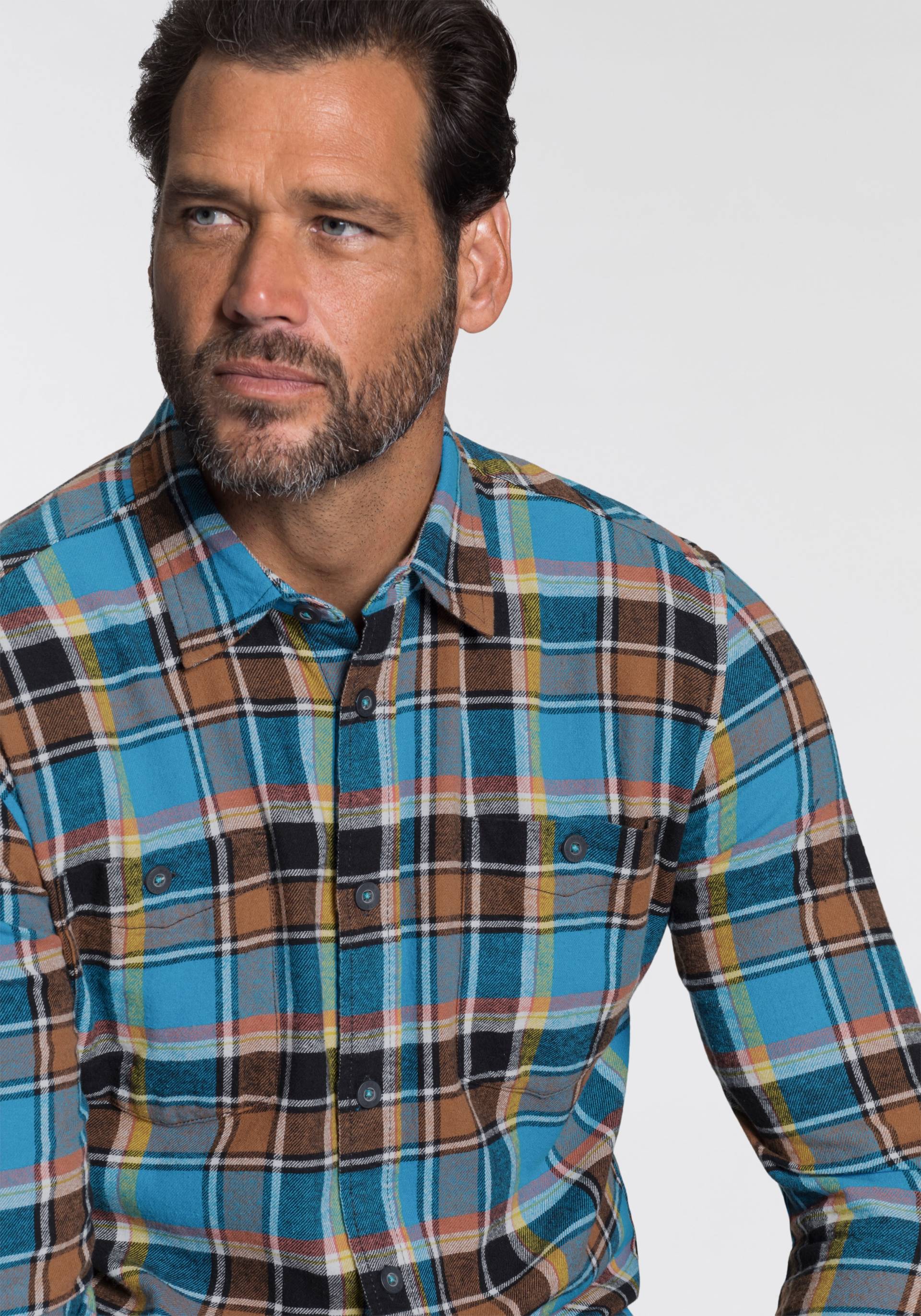 Man's World Flanellhemd, mit 2 Brusttaschen Man's World Flanellhemd, mit 2 Brusttaschen von Man's World