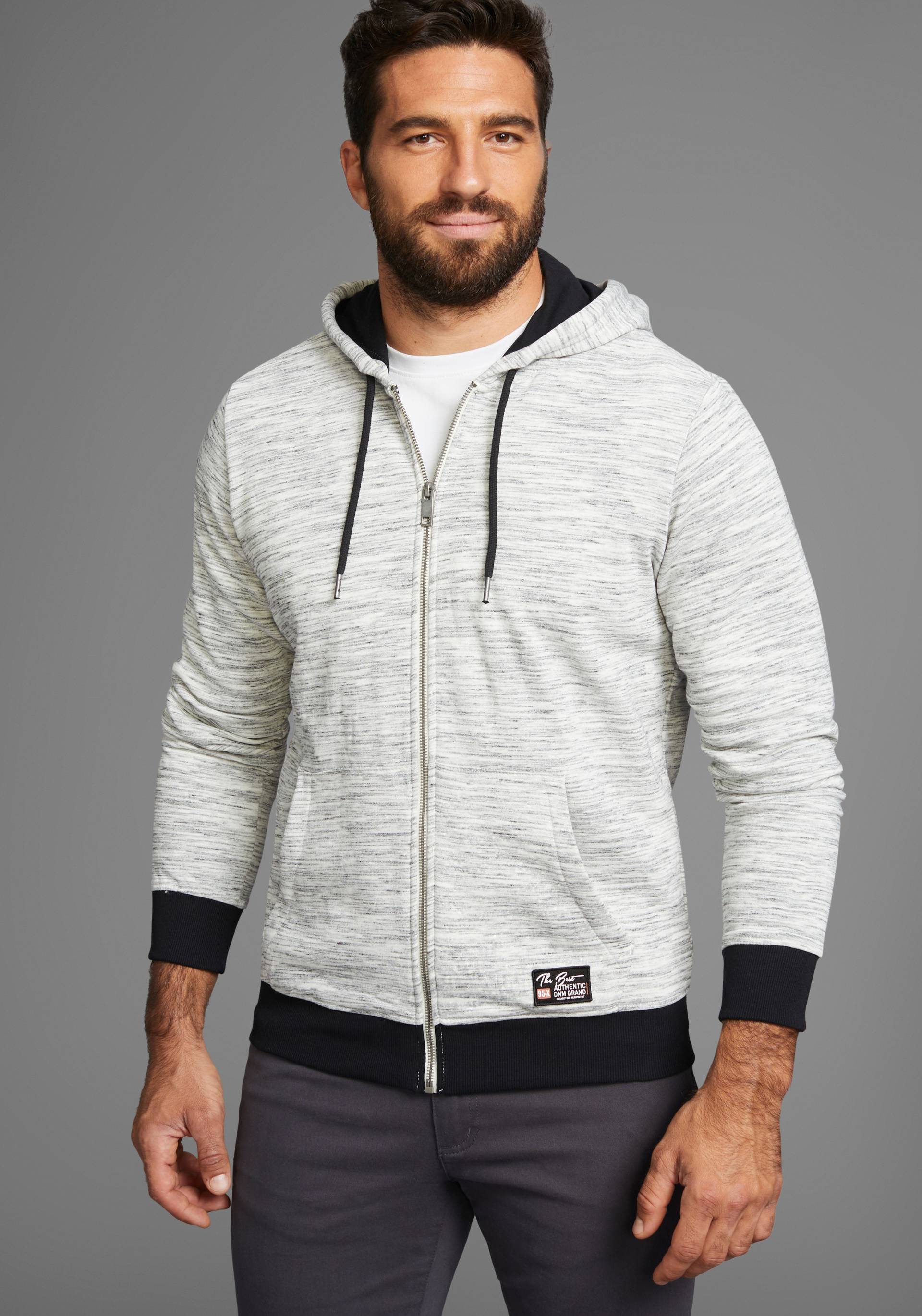 Man's World Kapuzensweatjacke, mit Logo auf der Brust - NEUE KOLLEKTION von Man's World