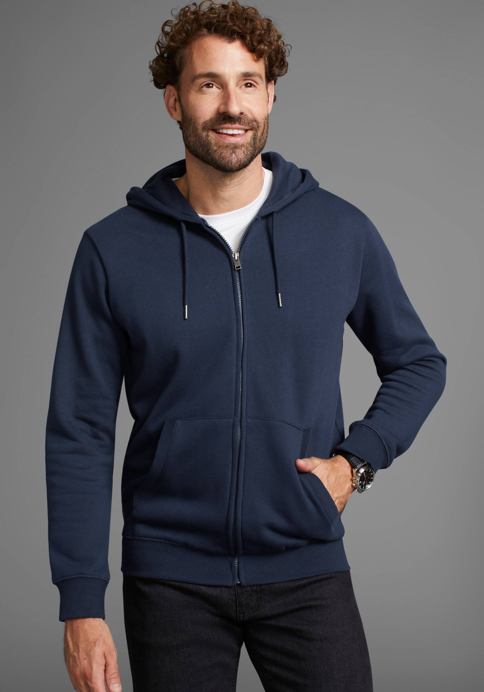 Man's World Kapuzensweatjacke, mit Taschen von Man's World