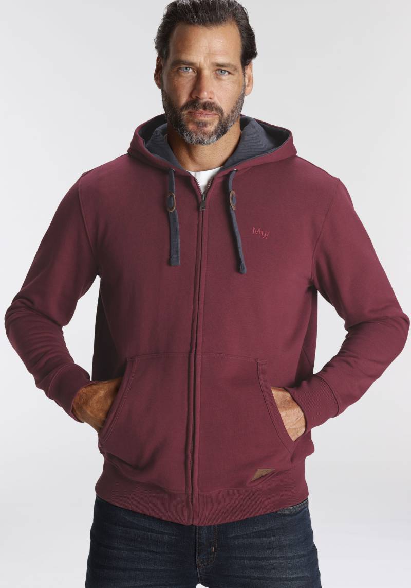 Man's World Kapuzensweatjacke, mit kontrastfarbigem Innenfutter von Man's World