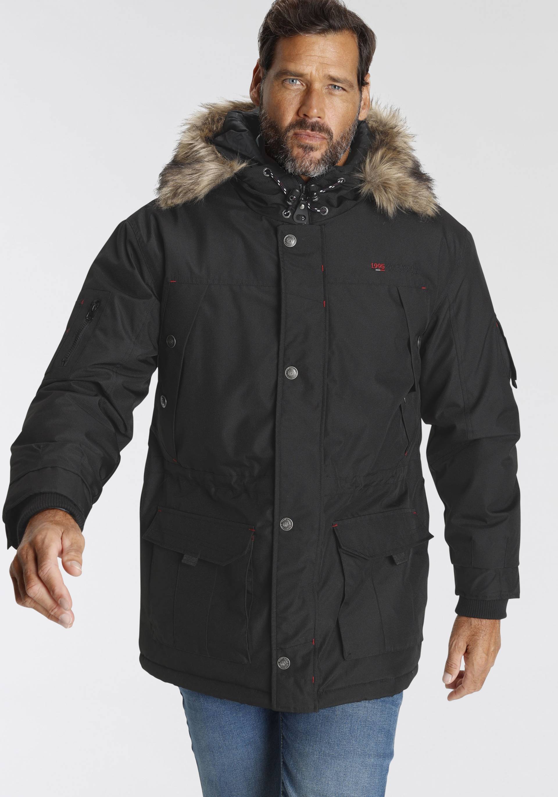 Man's World Parka, mit Kapuze, für die kalte Jahreszeit, strapazierfähig und schnelltrocknend von Man's World