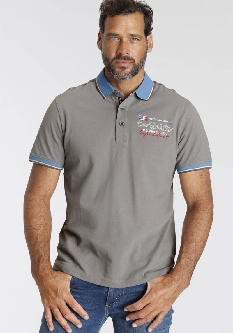 Man's World Poloshirt, Kurzarm, lässige Passform, bedruckt, Polokragen von Man's World