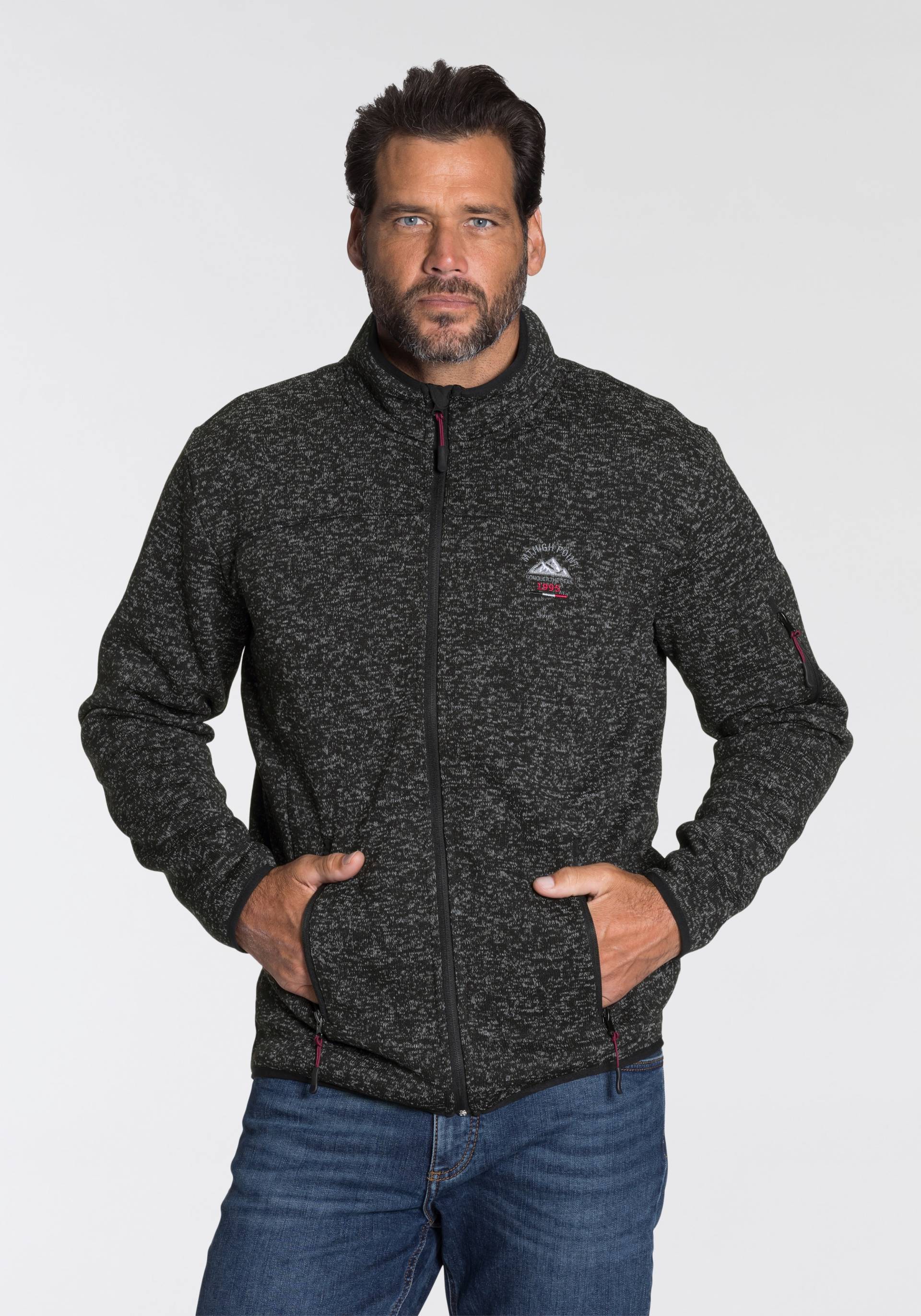 Man's World Strickfleecejacke, für den Herbst, mit Reissverschlusstaschen, mit Stehkragen Man's World Strickfleecejacke, für den Herbst, mit Reissverschlusstaschen, mit Stehkragen von Man's World