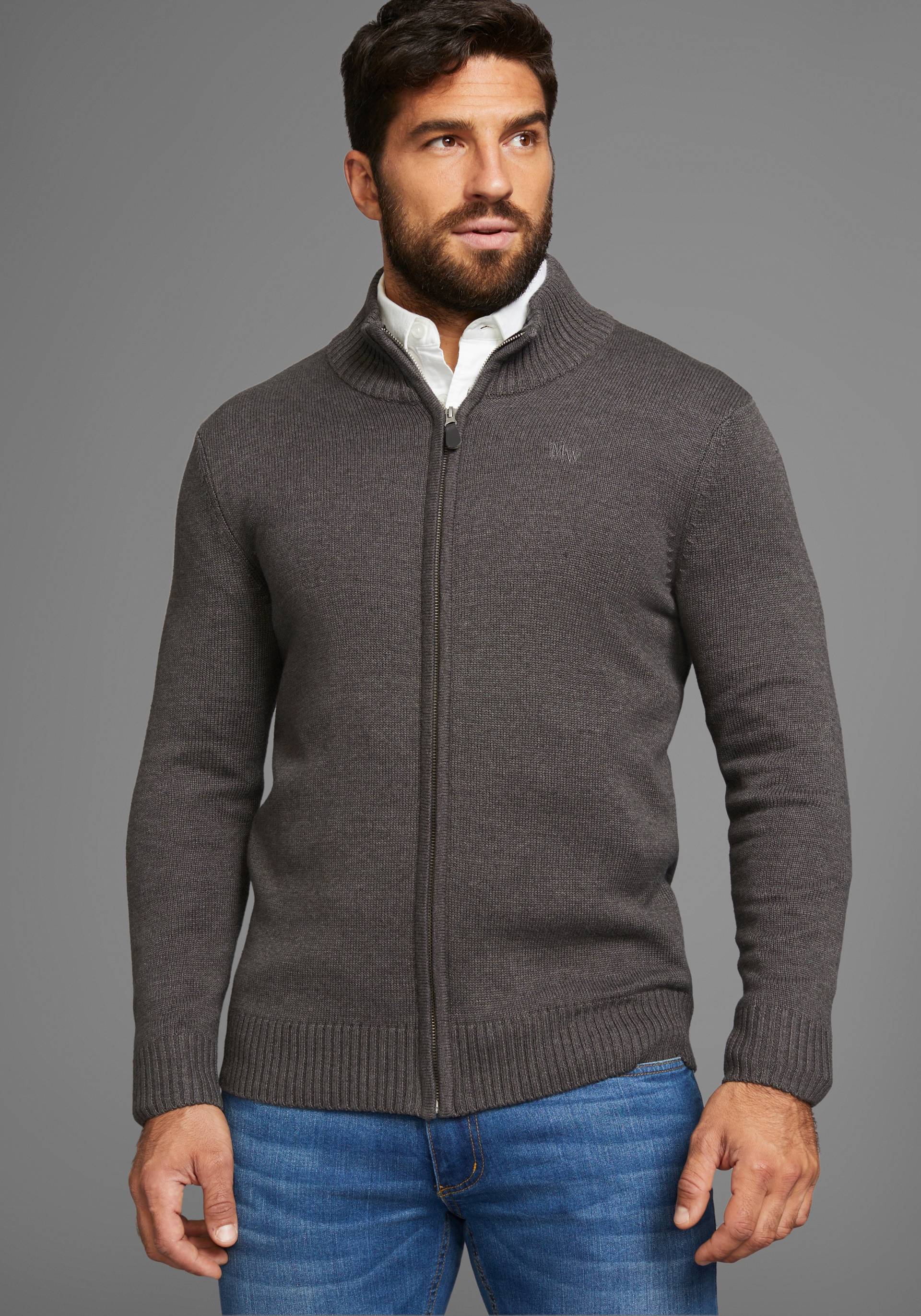 Man's World Strickjacke, aus Baumwollmischung Man's World Strickjacke, aus Baumwollmischung von Man's World