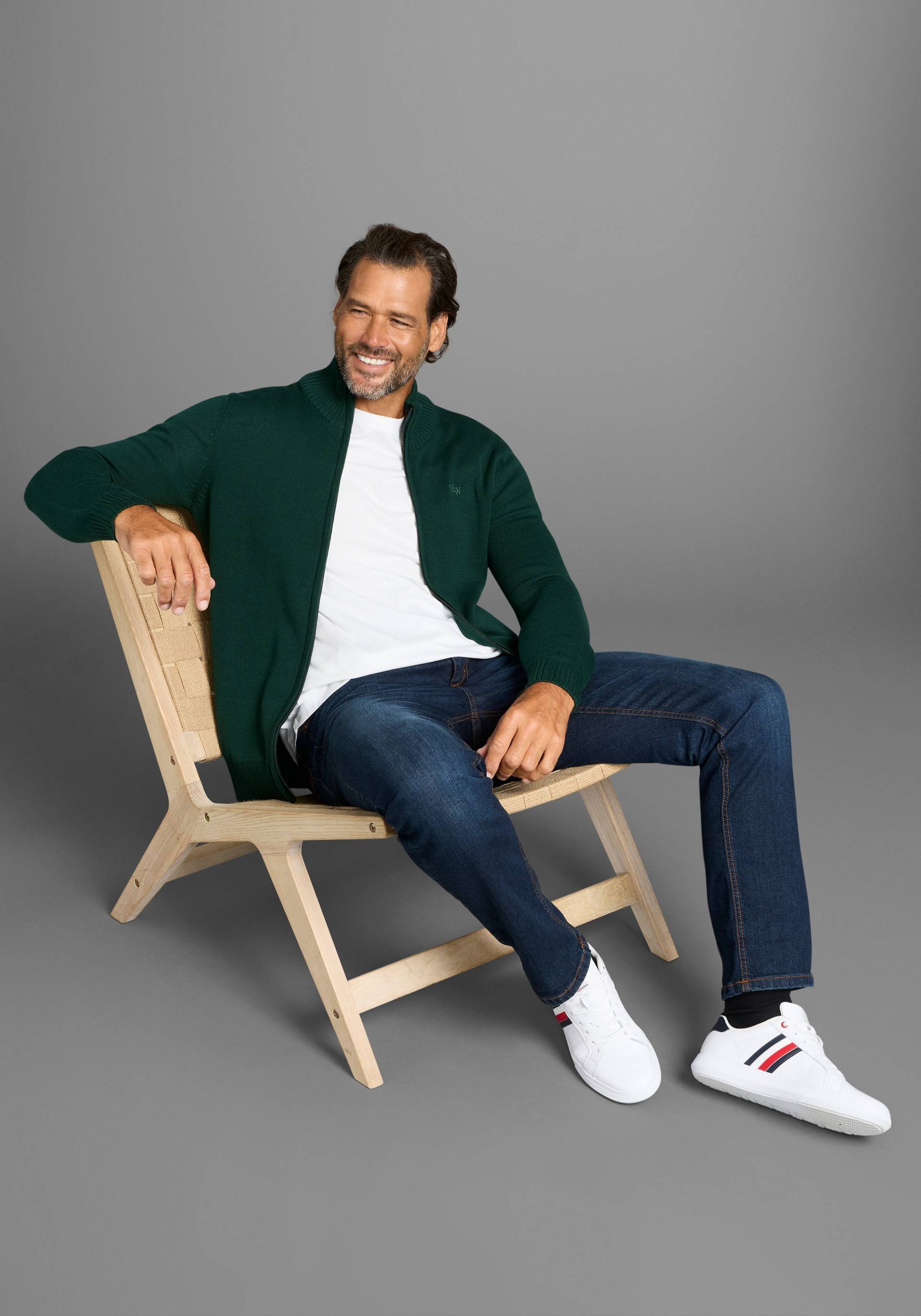 Man's World Strickjacke, aus Baumwollmischung Man's World Strickjacke, aus Baumwollmischung von Man's World