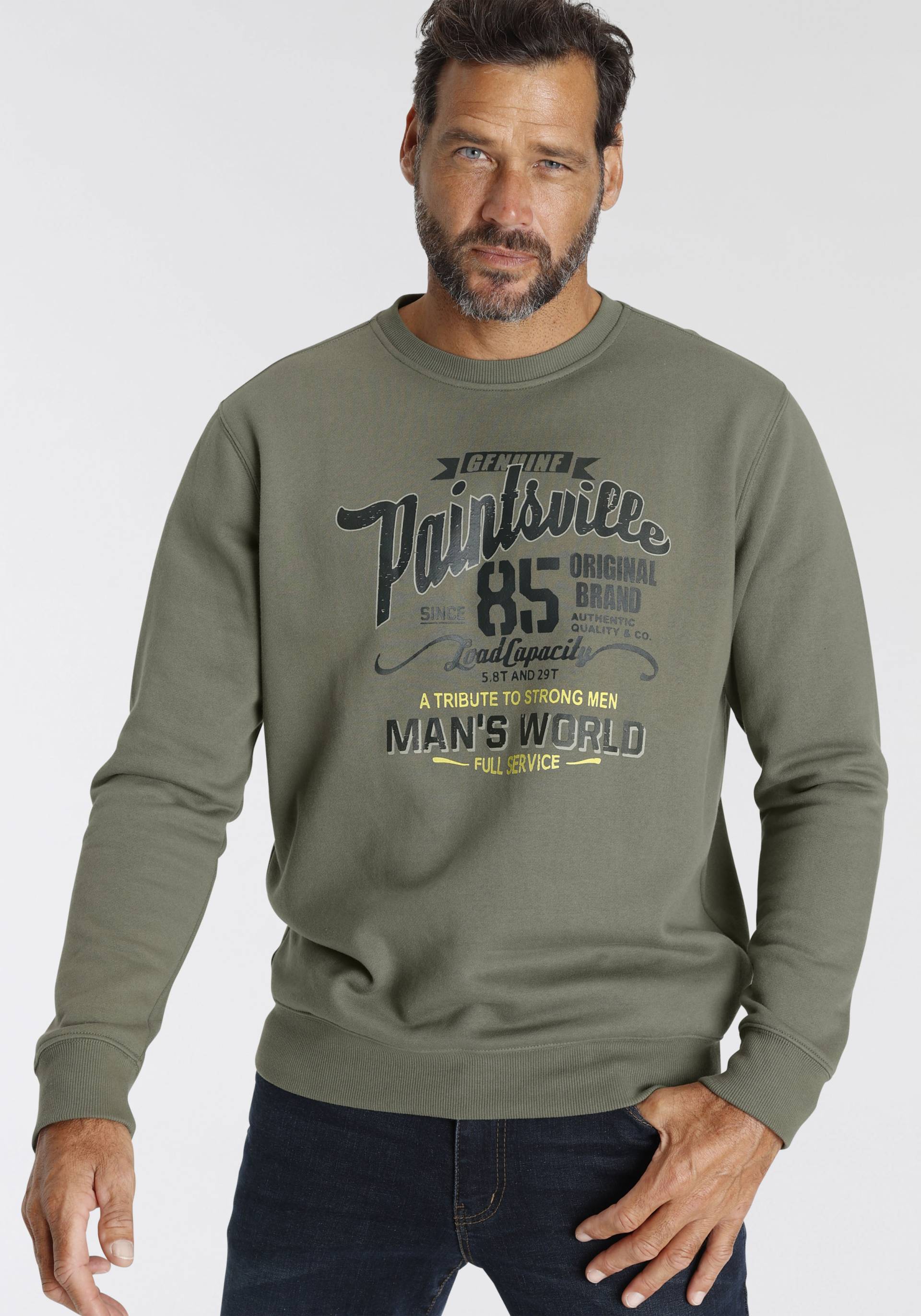 Man's World Sweatshirt, Langarm, lässiger Print, Rundhals, aus Baumwollmischung Man's World Sweatshirt, Langarm, lässiger Print, Rundhals, aus Baumwollmischung von Man's World
