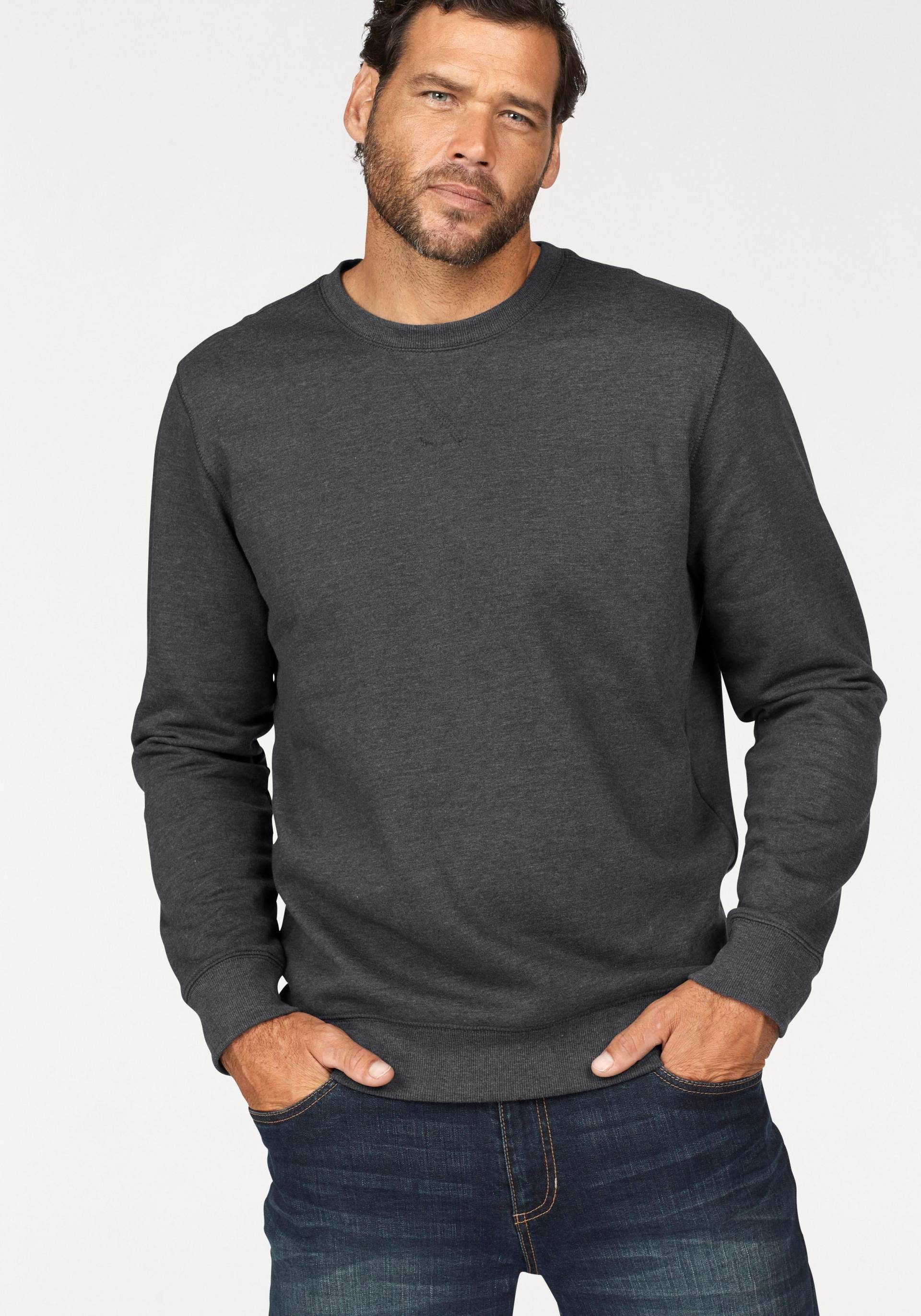 Man's World Sweatshirt, Langarm, Basic-Stil, unifarben, Rundhalsausschnitt von Man's World