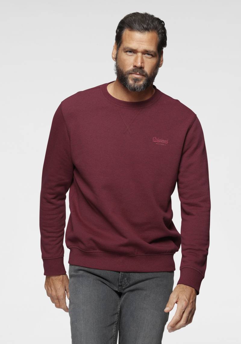 Man's World Sweatshirt, Langarm, Basic-Stil, unifarben, Rundhalsausschnitt von Man's World