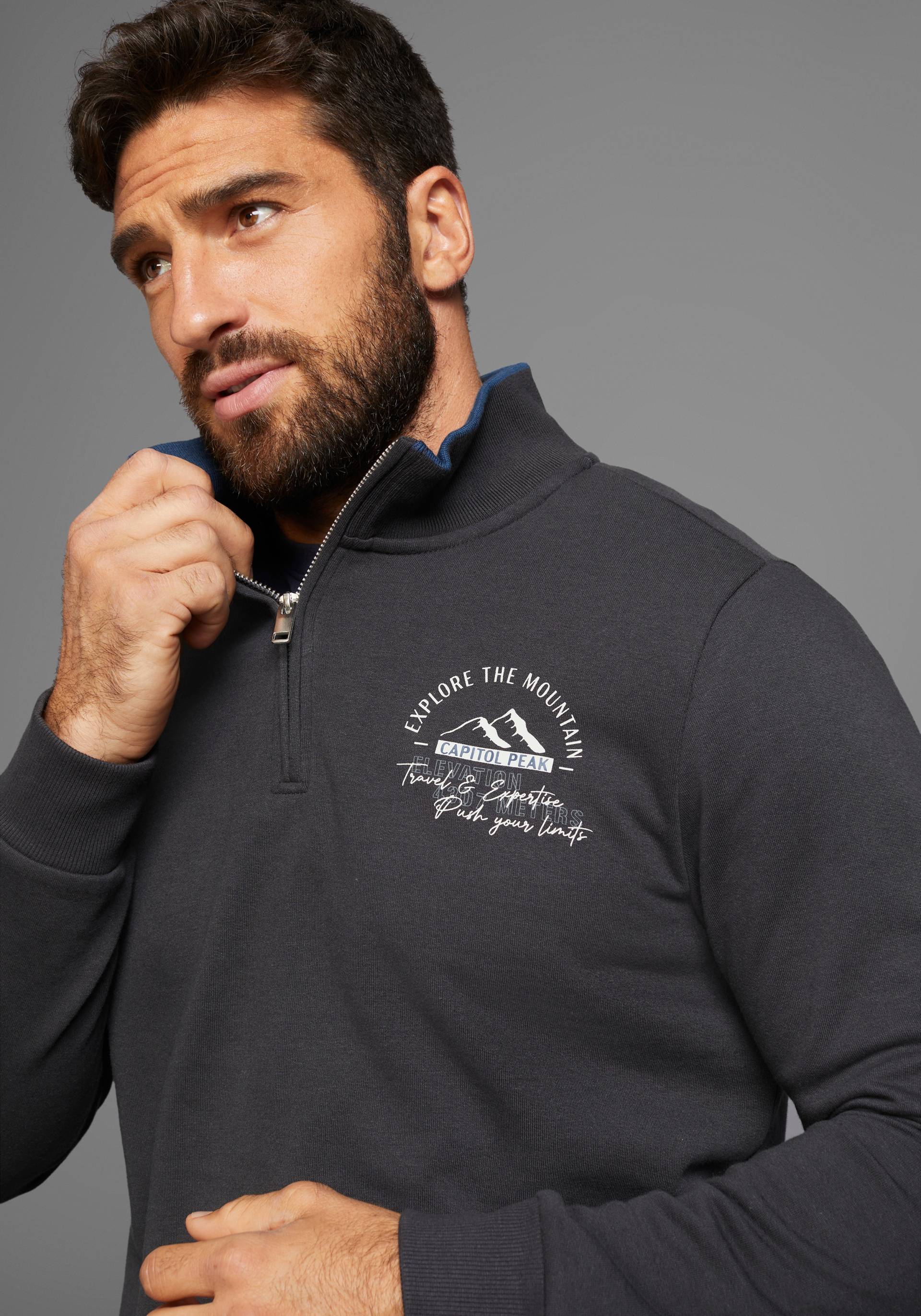 Man's World Sweatshirt, mit Kontrastkragen - NEUE KOLLEKTION von Man's World