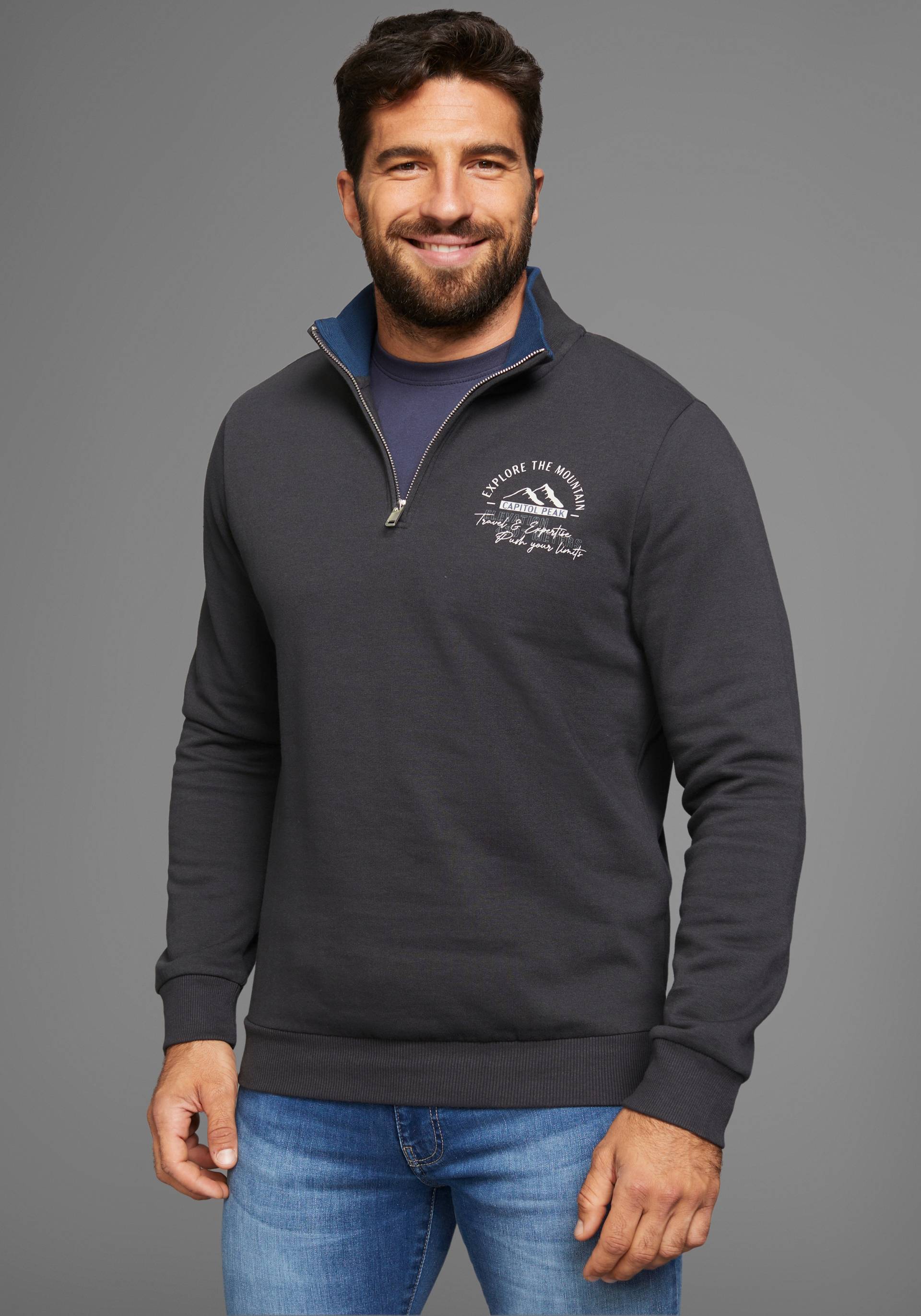 Man's World Sweatshirt, mit Kontrastkragen - NEUE KOLLEKTION Man's World Sweatshirt, mit Kontrastkragen - NEUE KOLLEKTION von Man's World