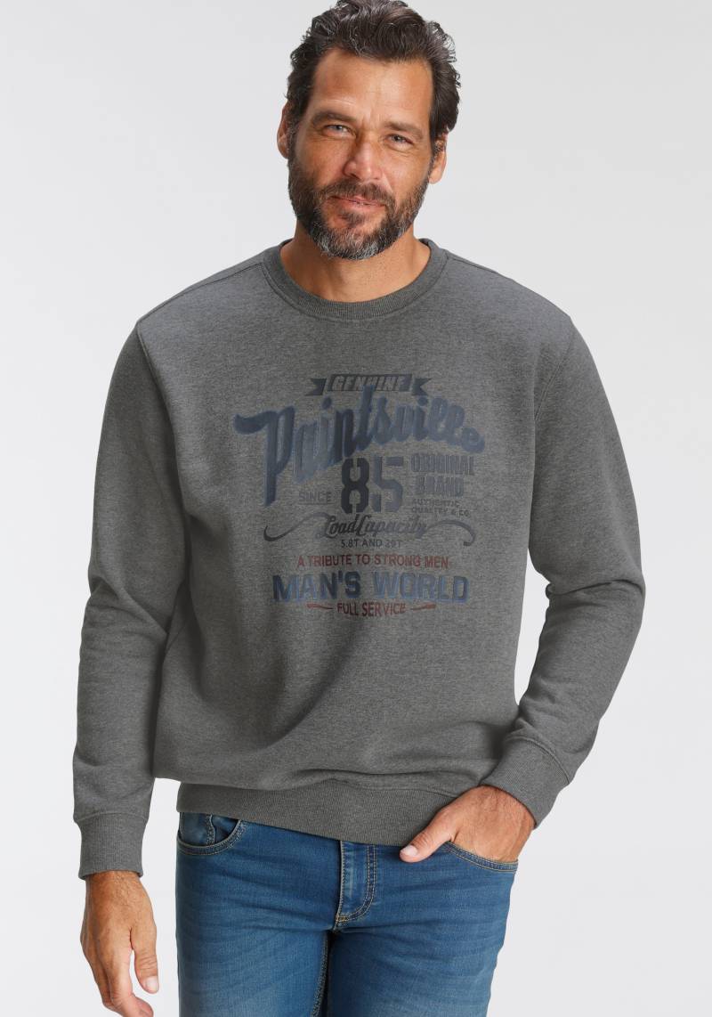 Man's World Sweatshirt, Langarm, lässiger Print, Rundhals, aus Baumwollmischung von Man's World