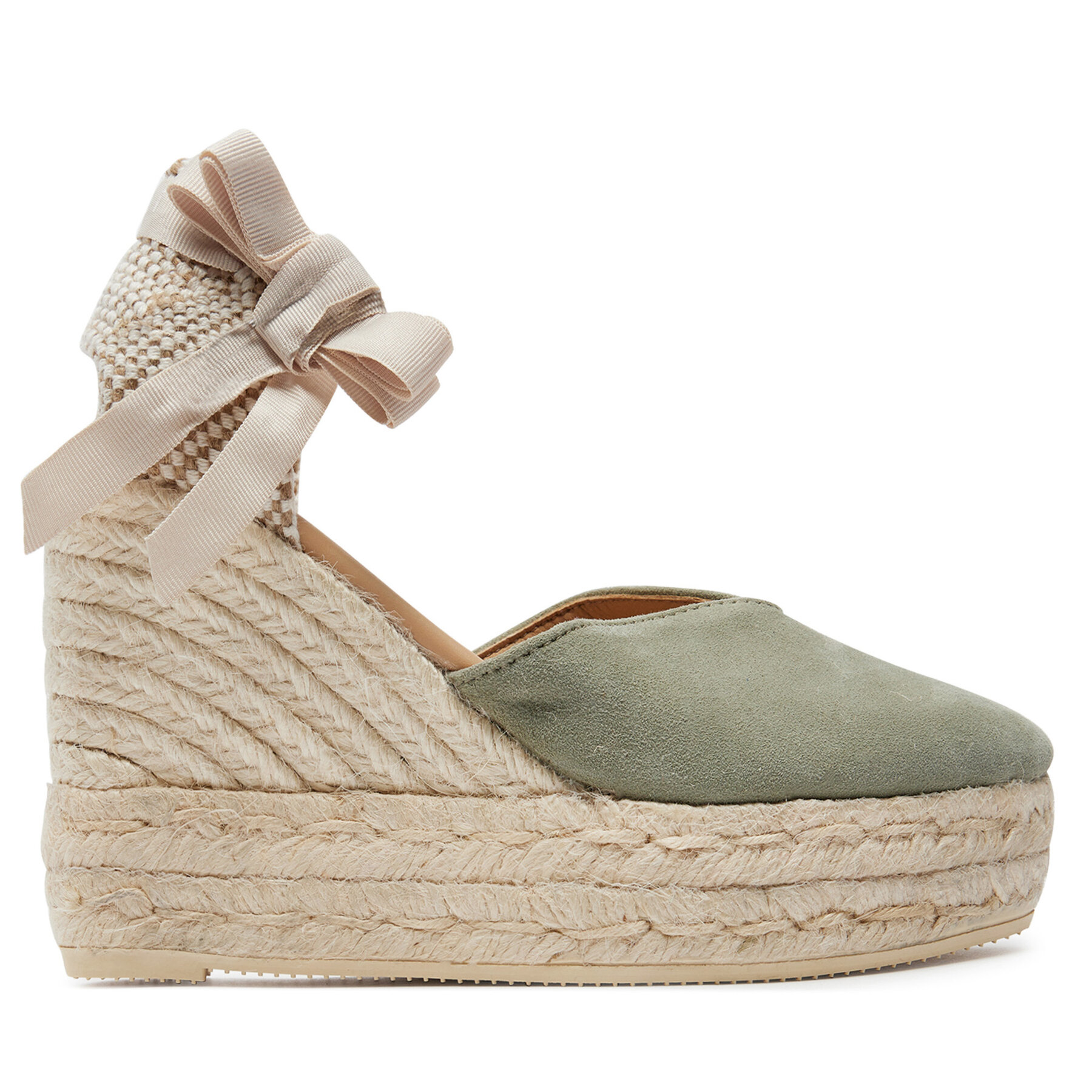 Espadrilles Manebi Hamptons Heart-Shaped Wedge Espadrilles W 0.1 WH Grün von Manebi