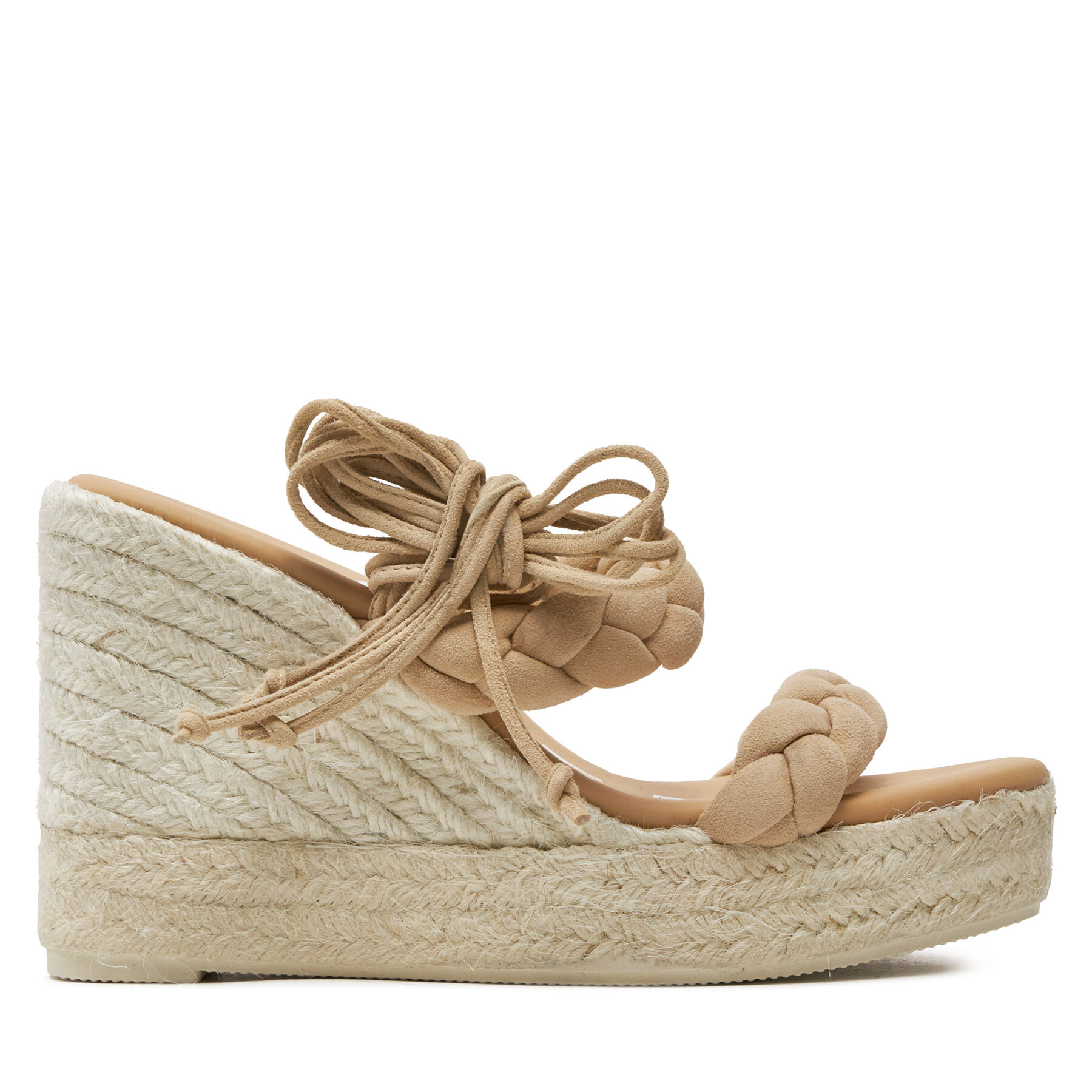 Espadrilles Manebi Hamptons Two Braided Bands Wedge Espadrilles M 1.1 WE Beige von Manebi