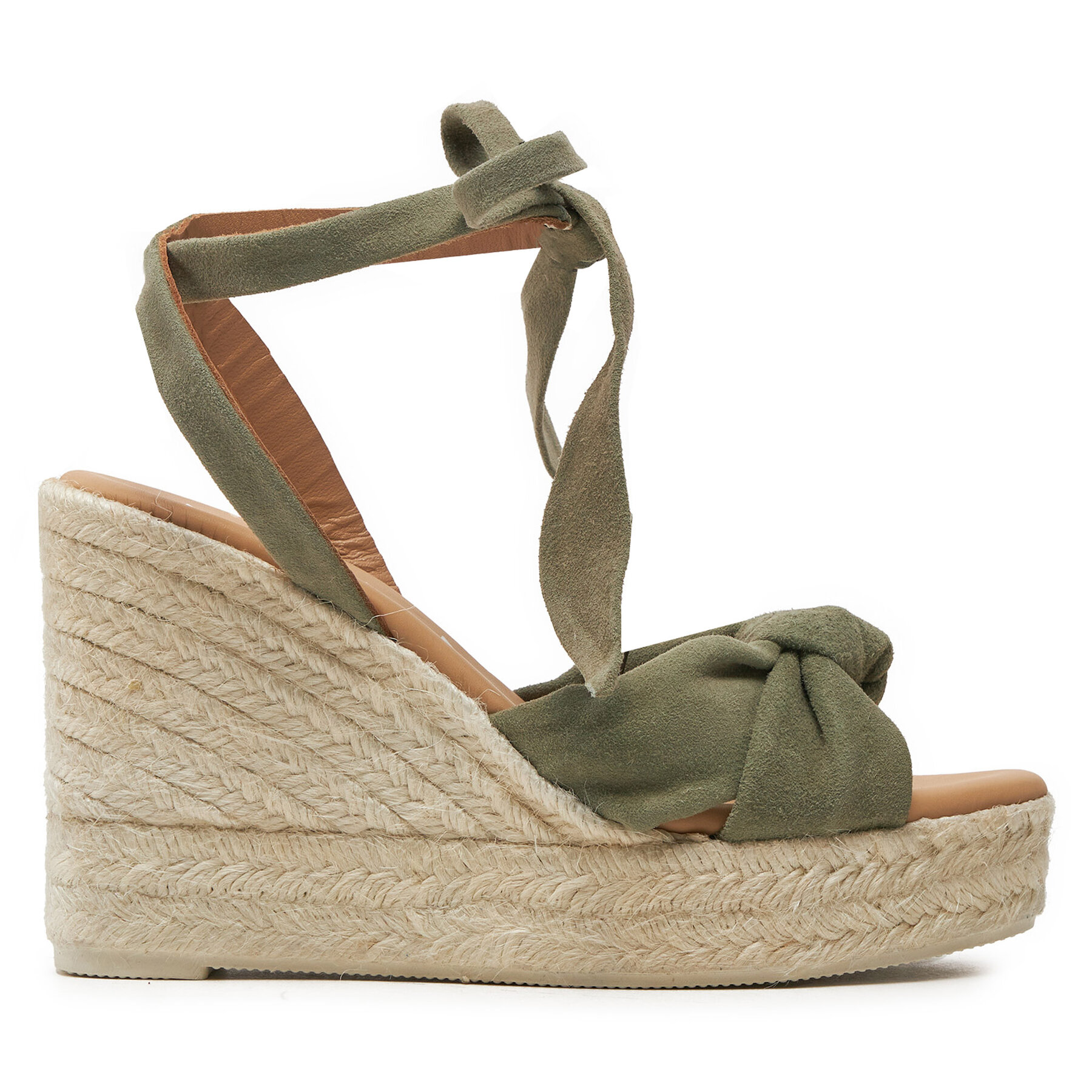 Espadrilles Manebi Hamptons Wedge Espadrilles With Knot W 0.1 WS Grün von Manebi