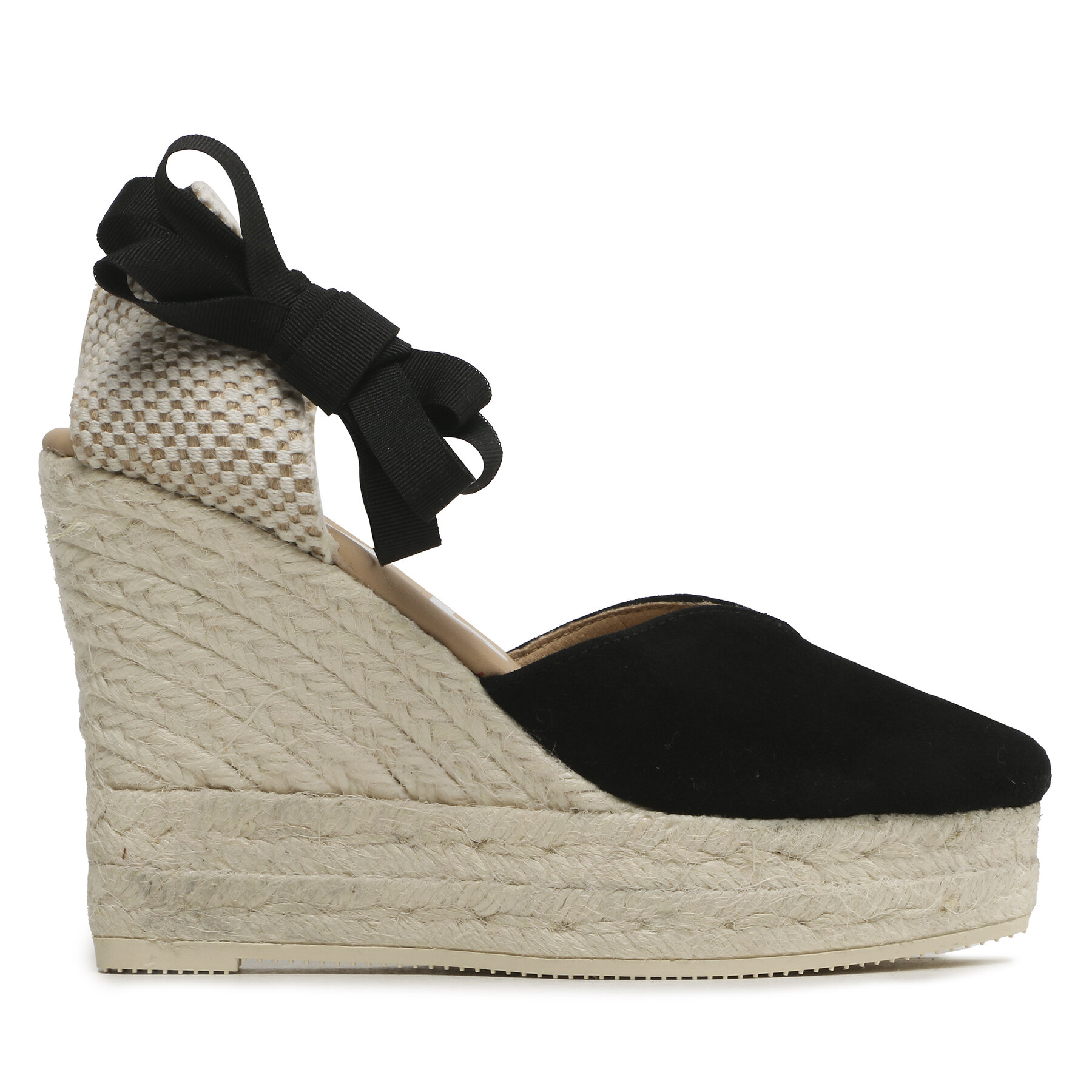 Espadrilles Manebi Heart-Shaped Wedge Espadrilles K 1.0 WH Schwarz von Manebi