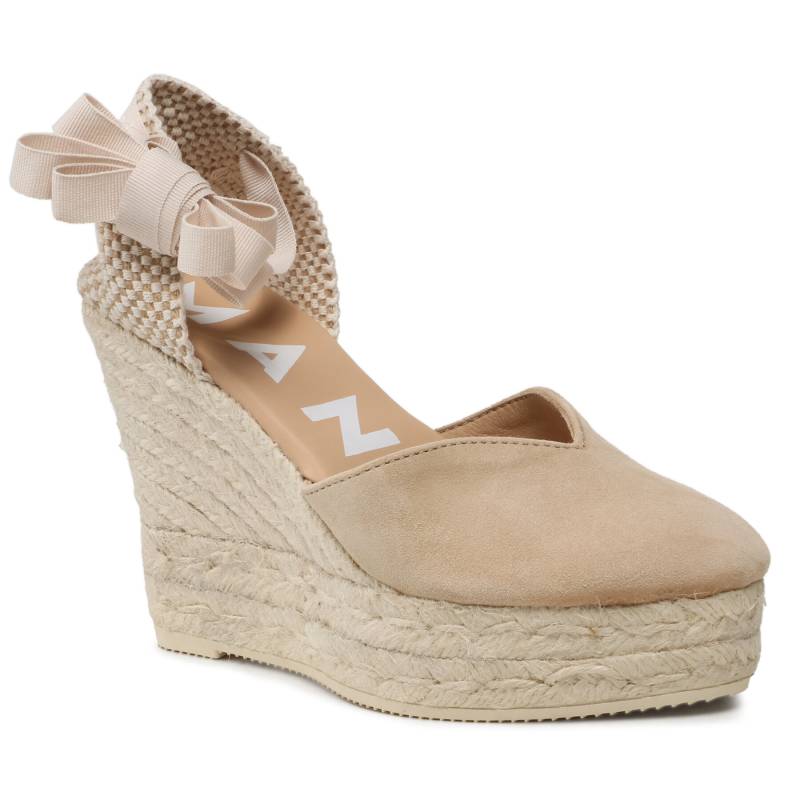 Espadrilles Manebi Heart-Shaped Wedge Espadrilles M 1.1 WH Beige von Manebi