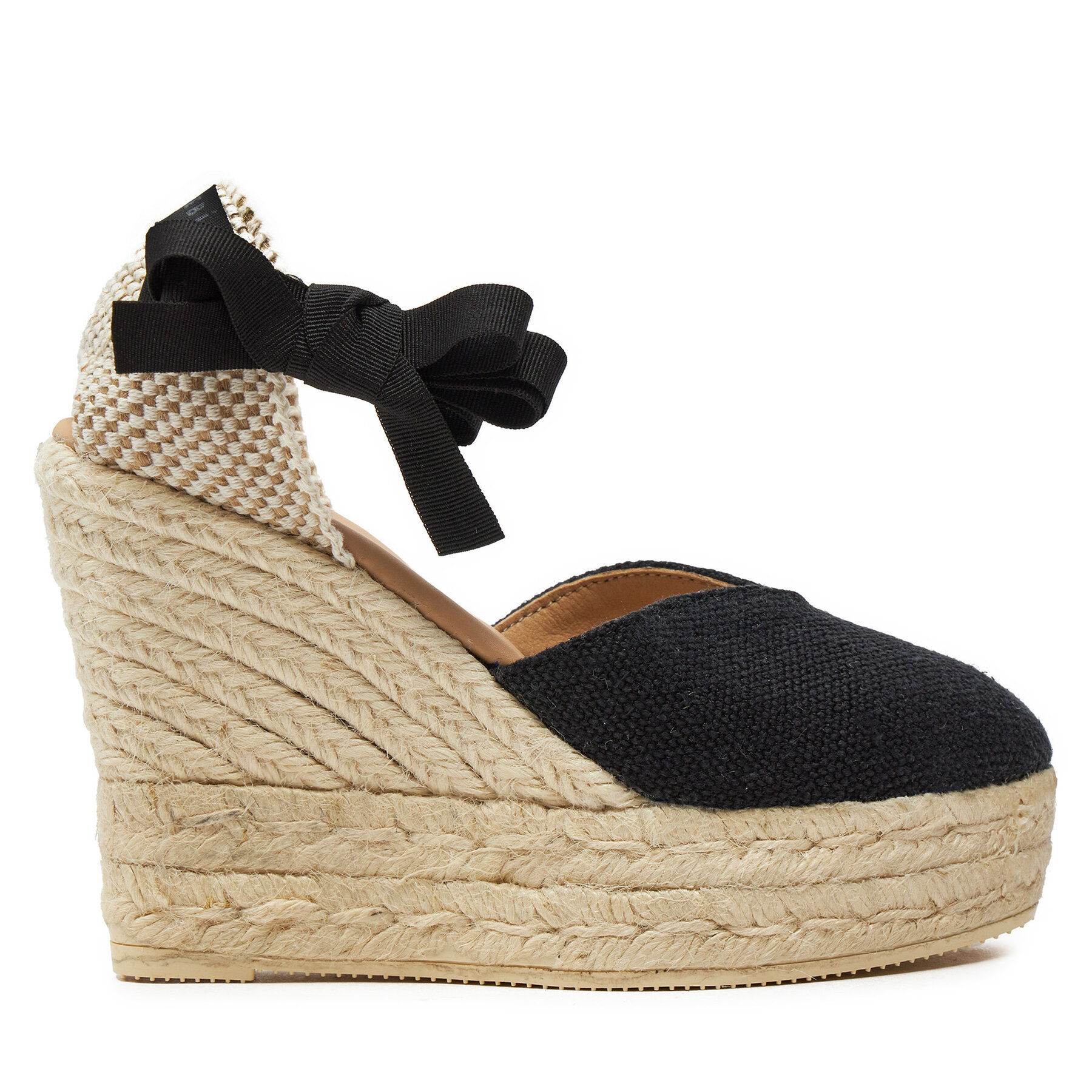 Espadrilles Manebi La Havana Heart-Shaped Wedge Espadrilles O 7.9 WH Schwarz von Manebi