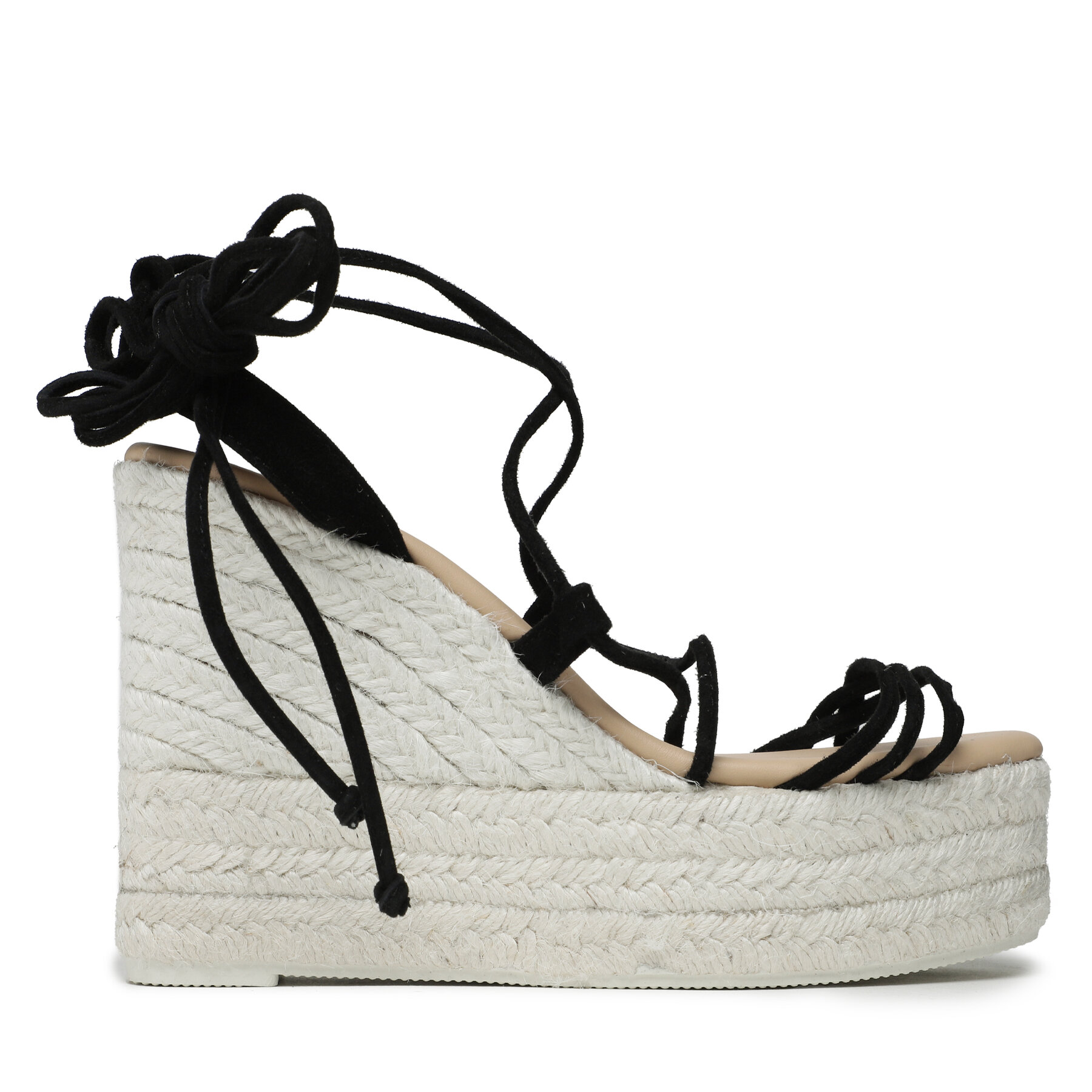 Espadrilles Manebi Lace-Up Wedge Espadrilles L 8.6 WA Schwarz von Manebi