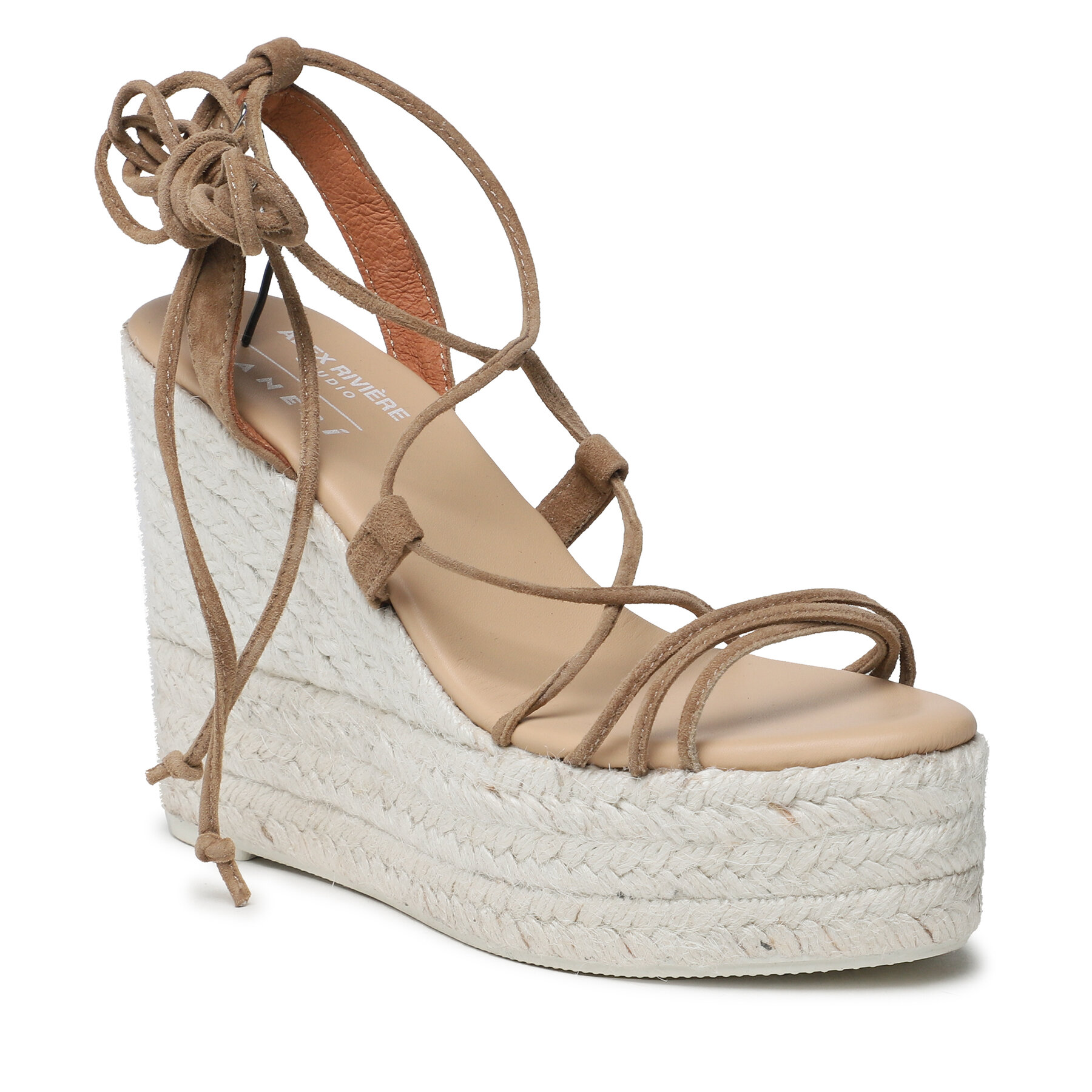 Espadrilles Manebi Soft Suede Lace-Up Wedge Espadrilles L 8.7 WA Braun Espadrilles Manebi Soft Suede Lace-Up Wedge Espadrilles L 8.7 WA Braun von Manebi