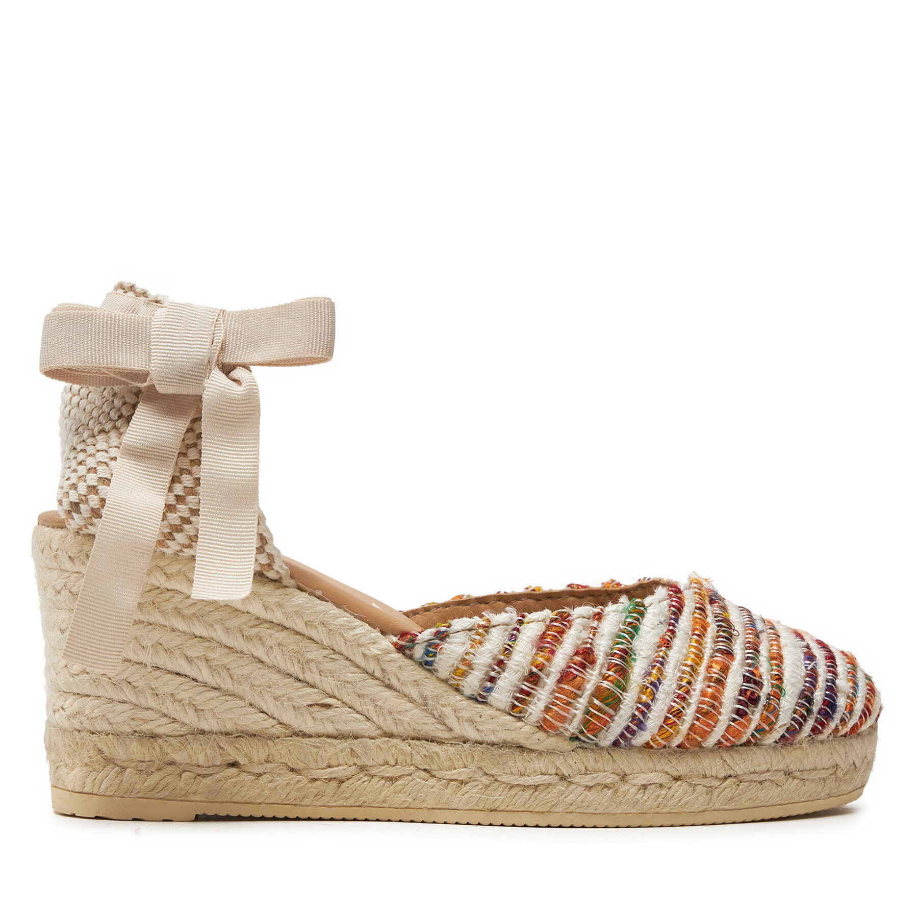 Espadrilles Manebi Yucatan Low Wedge Espadrilles G 1.1 WL Bunt von Manebi