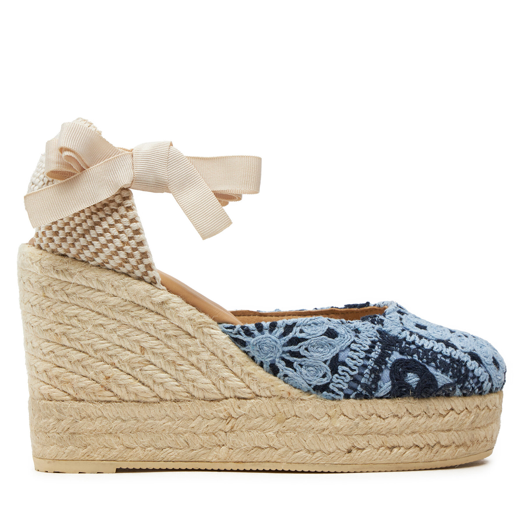 Espadrilles Manebi Yucatan Wedge Espadrilles G 0.4 WV Blau von Manebi