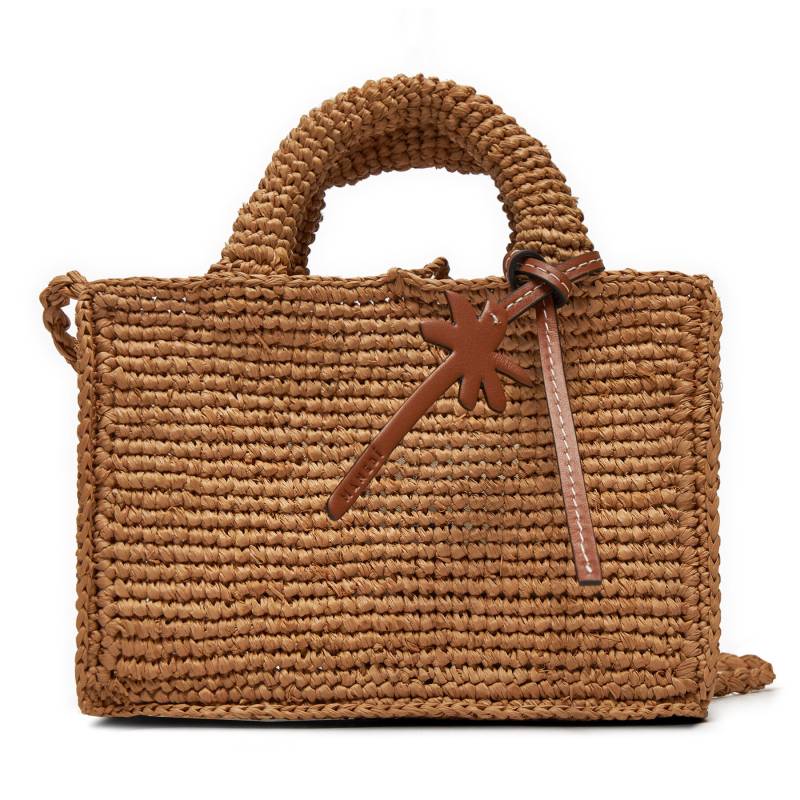 Handtasche Manebi Handcrafted Raffia Sunset Bag Mini V 2.2 CO Beige von Manebi