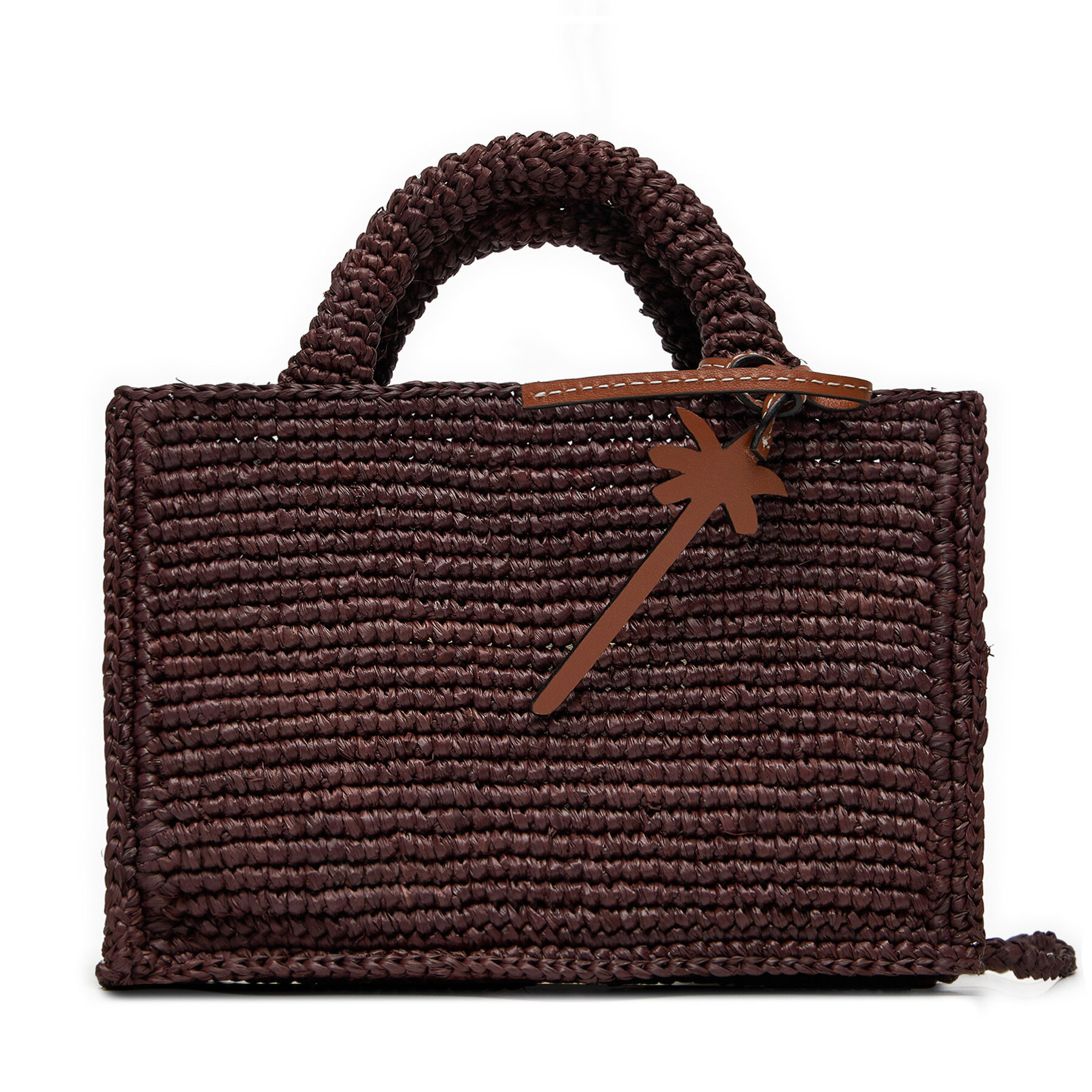Handtasche Manebi Handcrafted Raffia Sunset Bag Mini V 7.4 CO Braun Handtasche Manebi Handcrafted Raffia Sunset Bag Mini V 7.4 CO Braun von Manebi