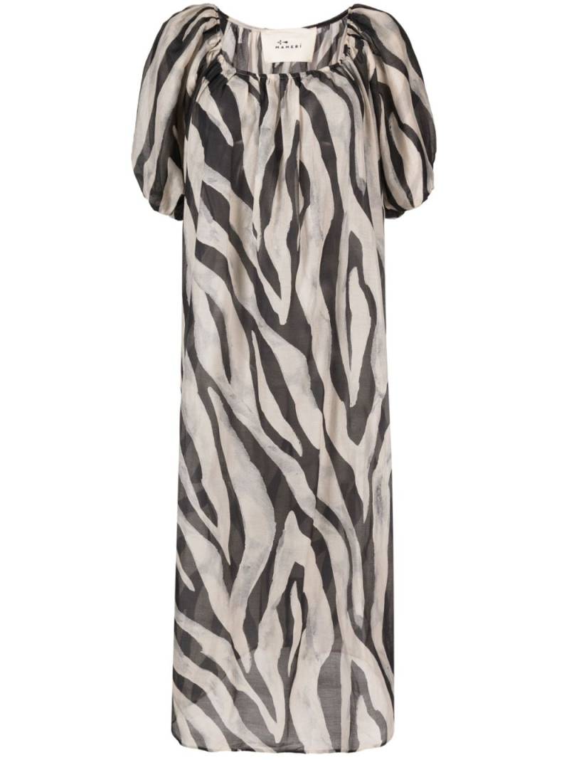 Manebi Capri zebra-print maxi dress - Black von Manebi