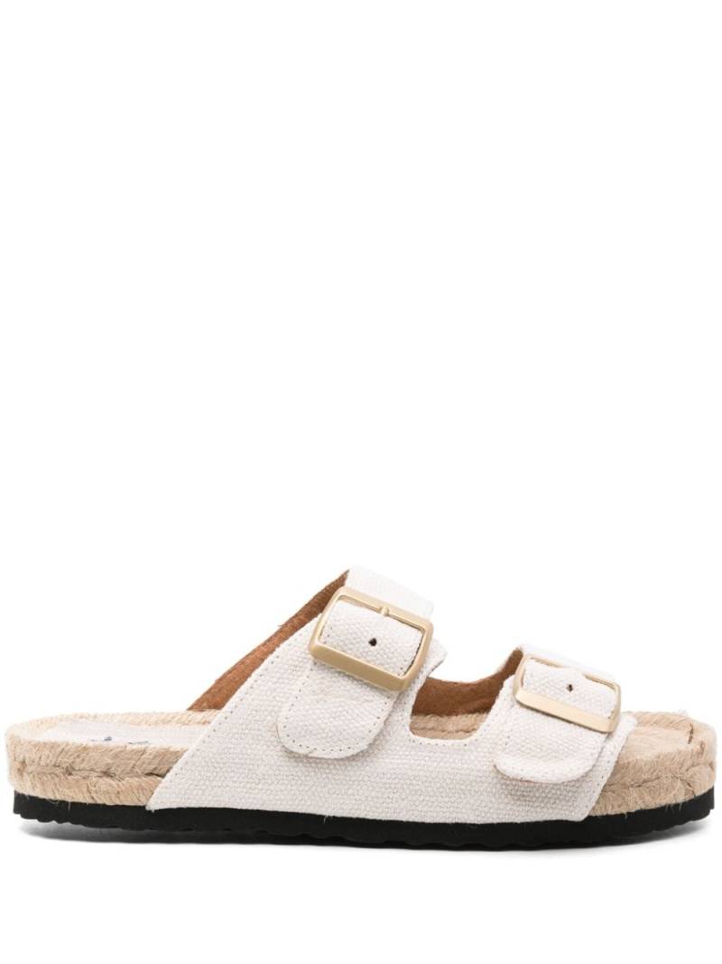 Manebi Nordic double-strap slides - White von Manebi