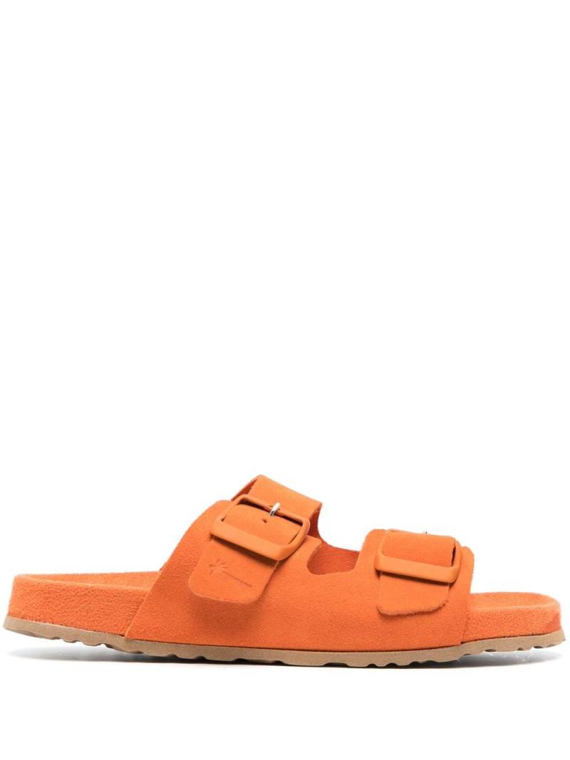 Manebi double-strap flat slides - Orange von Manebi