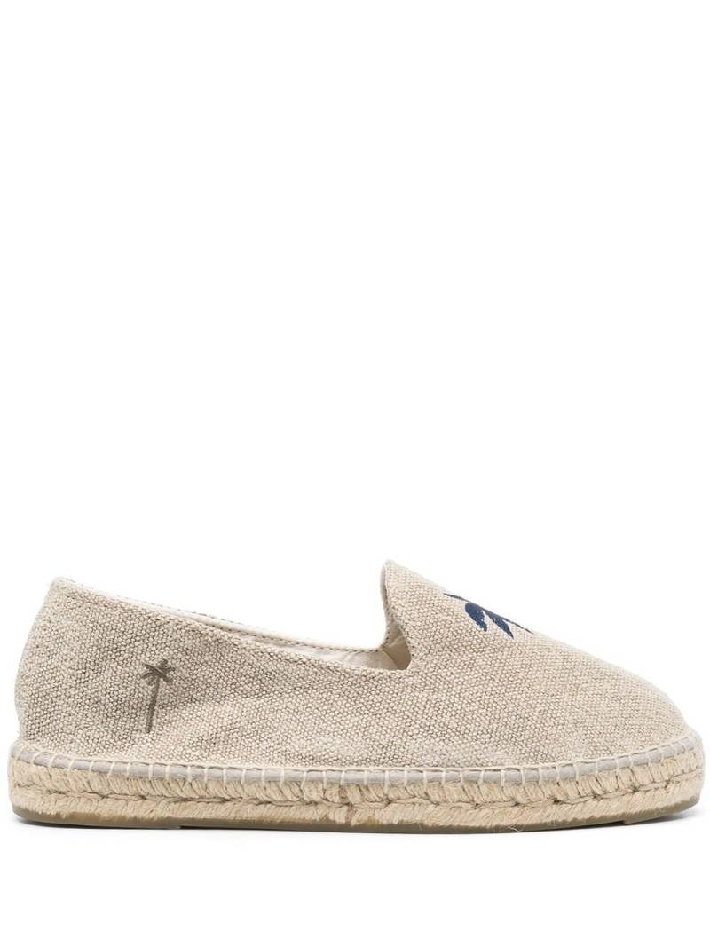 Manebi palm tree-embroidered espadrilles - Neutrals von Manebi