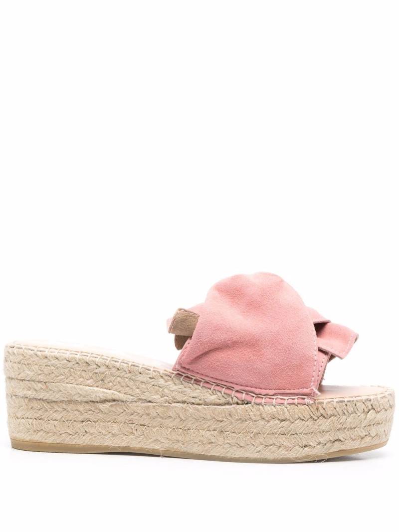 Manebi ruffle open-toe sandals - Pink von Manebi