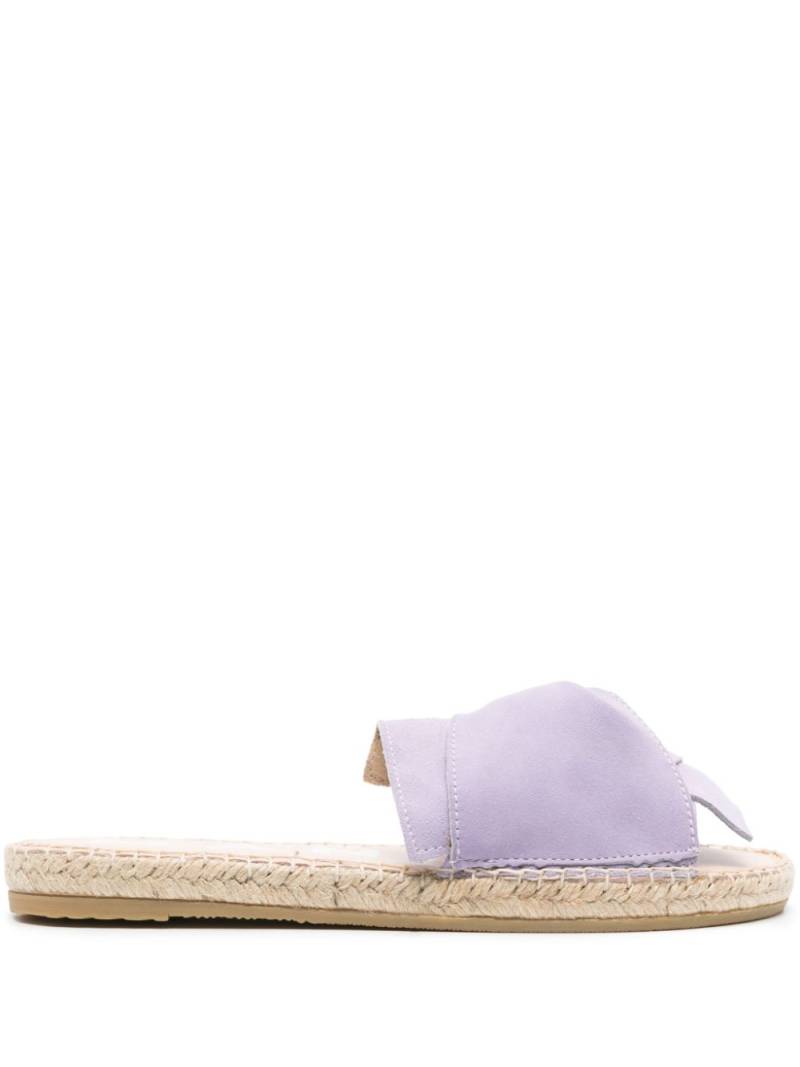 Manebi suede twisted espadrilles - Purple von Manebi