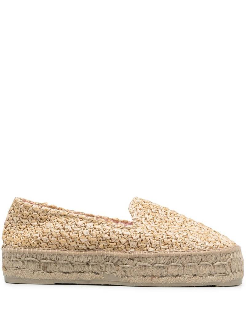 Manebi woven raffia espadrilles - Neutrals von Manebi