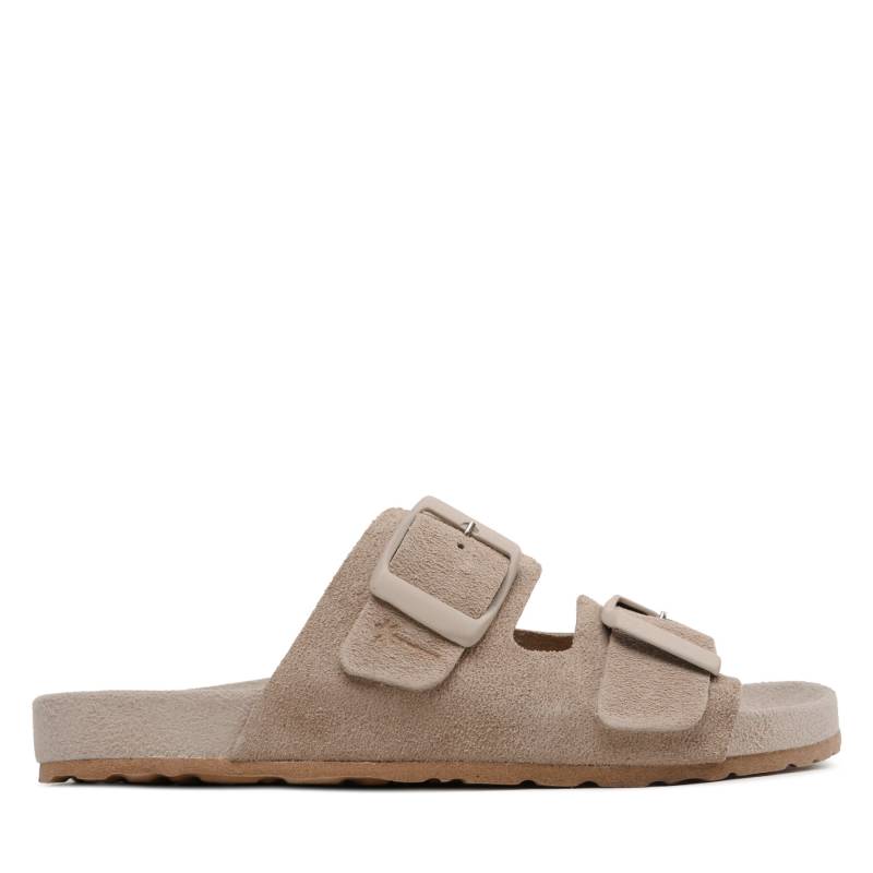 Pantoletten Manebi Suede Traveler Nordic Sandals W 1.9 RT Braun von Manebi