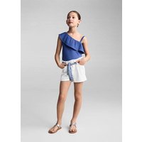 Asymmetrisches T-Shirt mit Volant Asymmetrisches T-Shirt mit Volant von Mango Kids